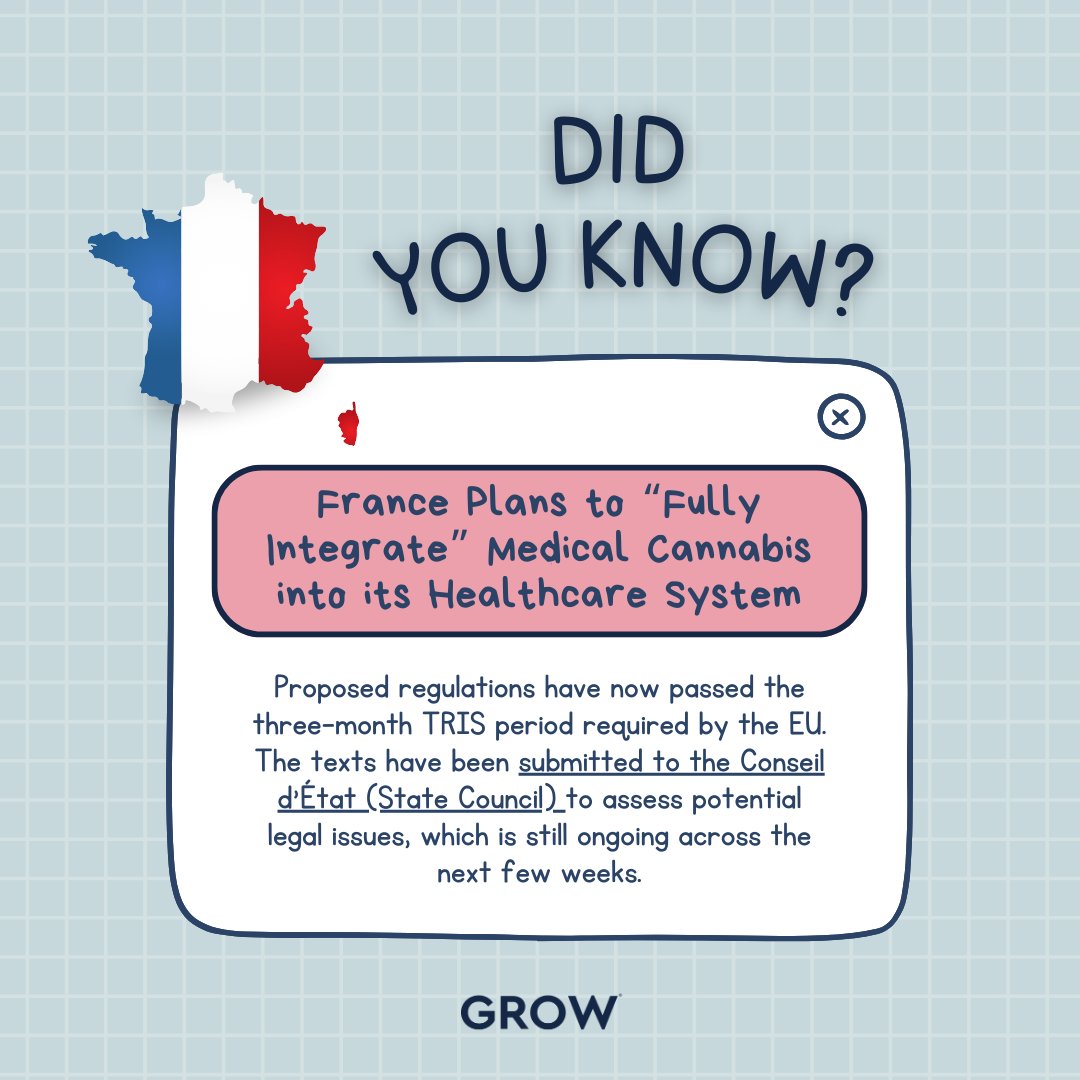 GROW® Group (@growgroupplc) on Twitter photo 🇫🇷 Big news from #France! Plans are in motion to fully integrate Medical Cannabis into the national healthcare system — covering oils, capsules, and vaporisers.
If approved, this could mark a major milestone in patient access across the country 🌱
Source: <a href="/CannabisHnews/">CannabisHealth</a> 🇫🇷 Big news from #France! Plans are in motion to fully integrate Medical Cannabis into the national healthcare system — covering oils, capsules, and vaporisers.
If approved, this could mark a major milestone in patient access across the country 🌱
Source: <a href="/CannabisHnews/">CannabisHealth</a>