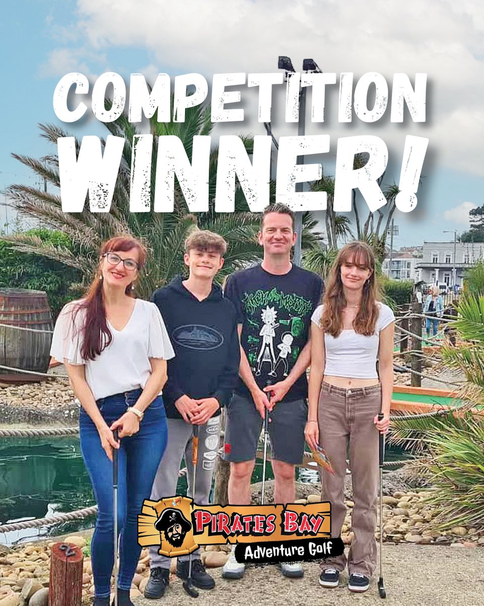 PiratesBayGolf's tweet photo. Thank you to our competition winner Oli for finally making it down this week! We're so glad you had a chance to visit and take a lovely photo with your family. It's fantastic to see our winners enjoying their prize, even a little later down the line! 😍
#CompetitionWinner https://t.co/9aejp908sW