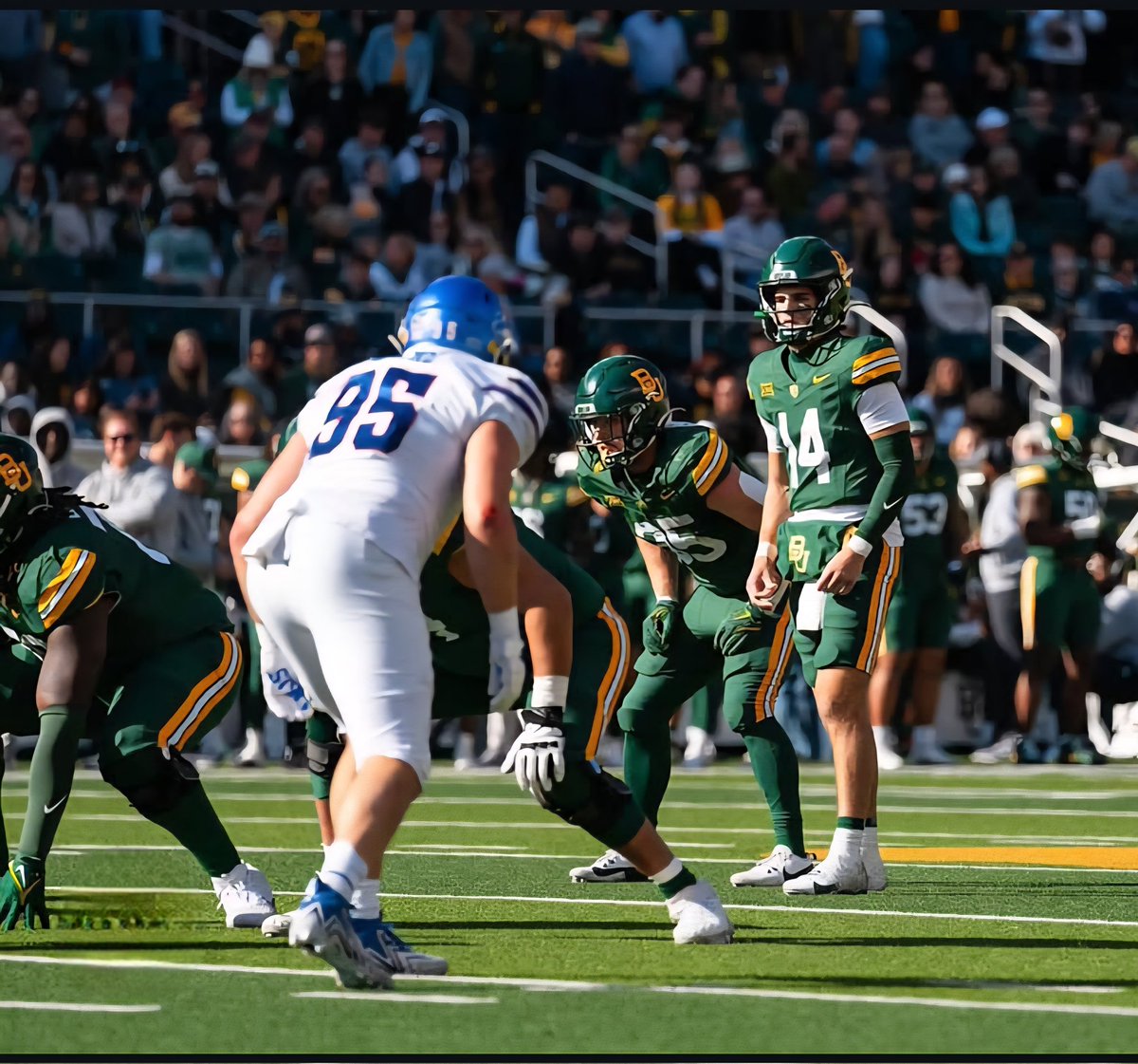 BU_BEARS's tweet photo. @Baylor fans,it's @n8_bennett @KJ_238 days until we Blackout on the Brazos @McLaneStadium on Aug 29th. Workout now to be ready for brisket, libations  on the Brazos and singing That Good Old Baylor Line! @BaylorAthletics @BUFootball #Sailgating @BearFoundation #SicEm🐻 https://t.co/ZuudNgvgco