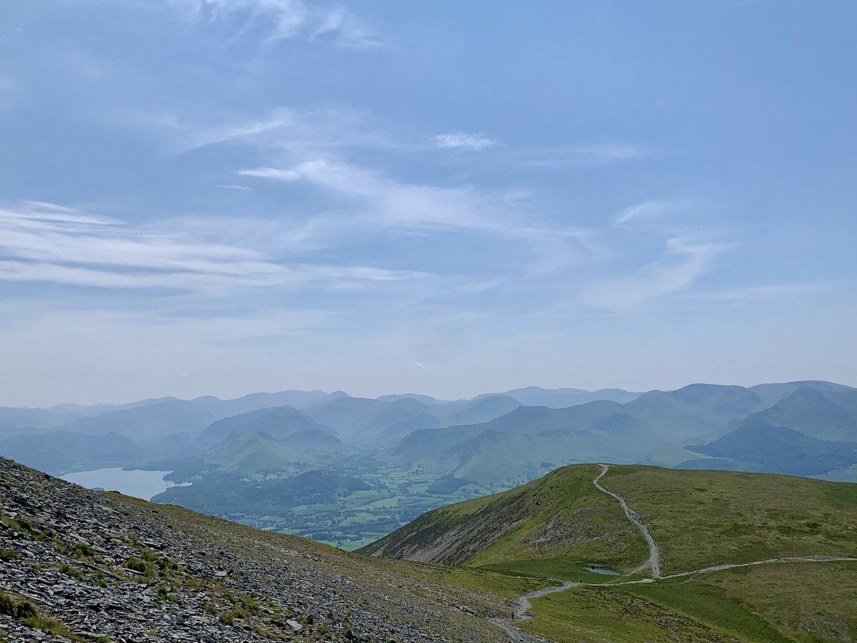 From a few weeks ago, staying in Lowthwaite, a few magical days covering more Wainwrights, coming down from #skiddaw had to sit for a while at the top of #CarlSide to take it all in, lost for words, zoom in to the paraglider #lakedistrict #cumbria #wainwrights