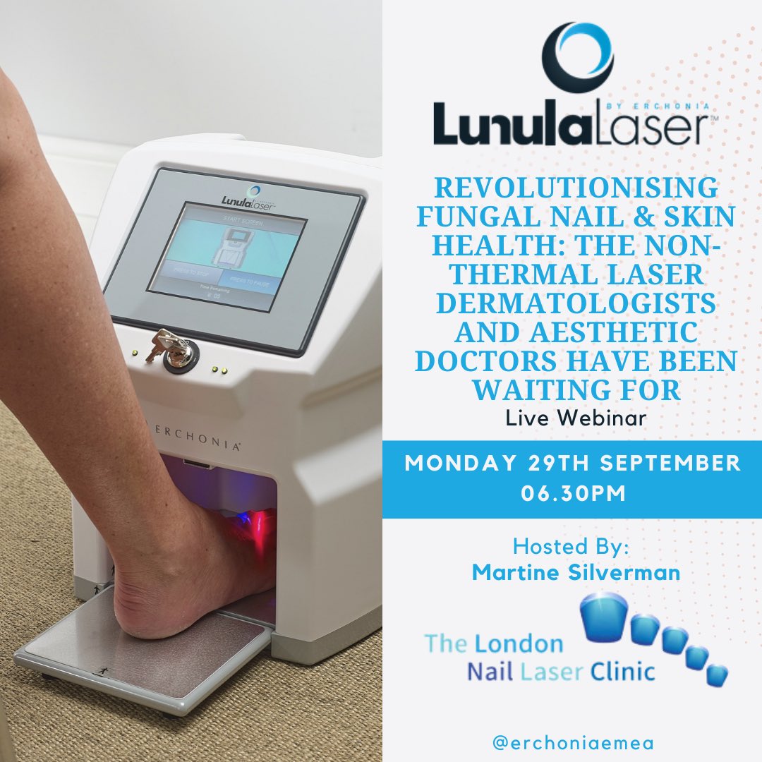 MedHealthInnov's tweet photo. 💡 FREE LIVE WEBINAR 💡

Discover the game-changing way to treat fungal nails, rejuvenate skin, and expand your clinic’s services — all without adding to your workload.

📩 Reserve your free place now - https://t.co/IPZqMz4eZ2 https://t.co/m2Ymid9rBL
