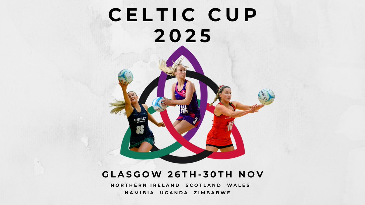 Excited to watch Welsh Feather <a href="/ptydeman_/">Poppy Tydeman</a> in the 2025 Celtic Cup. Emirates Arena in Glasgow hosts Wales, Scotland, Northern Ireland and invitational teams from Zimbabwe, Uganda and Namibia. Celtic Cup runs from the 26th to 30th of November. #netball