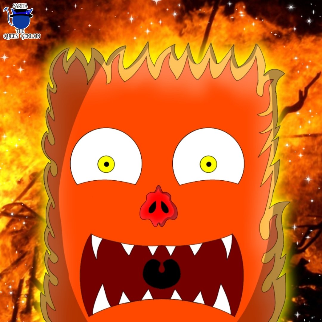 SayloinRiki's tweet photo. The Fire Monster!
😈🔥❤️‍🔥✨
.
Request by @martorana2_noah
I hope you like it!<3
.
#firemonster #flameymonster #yelloweyes #sharpteeth #myart #digitalart #requestart #monsterart #fanart #artwork https://t.co/izkh3aihn2