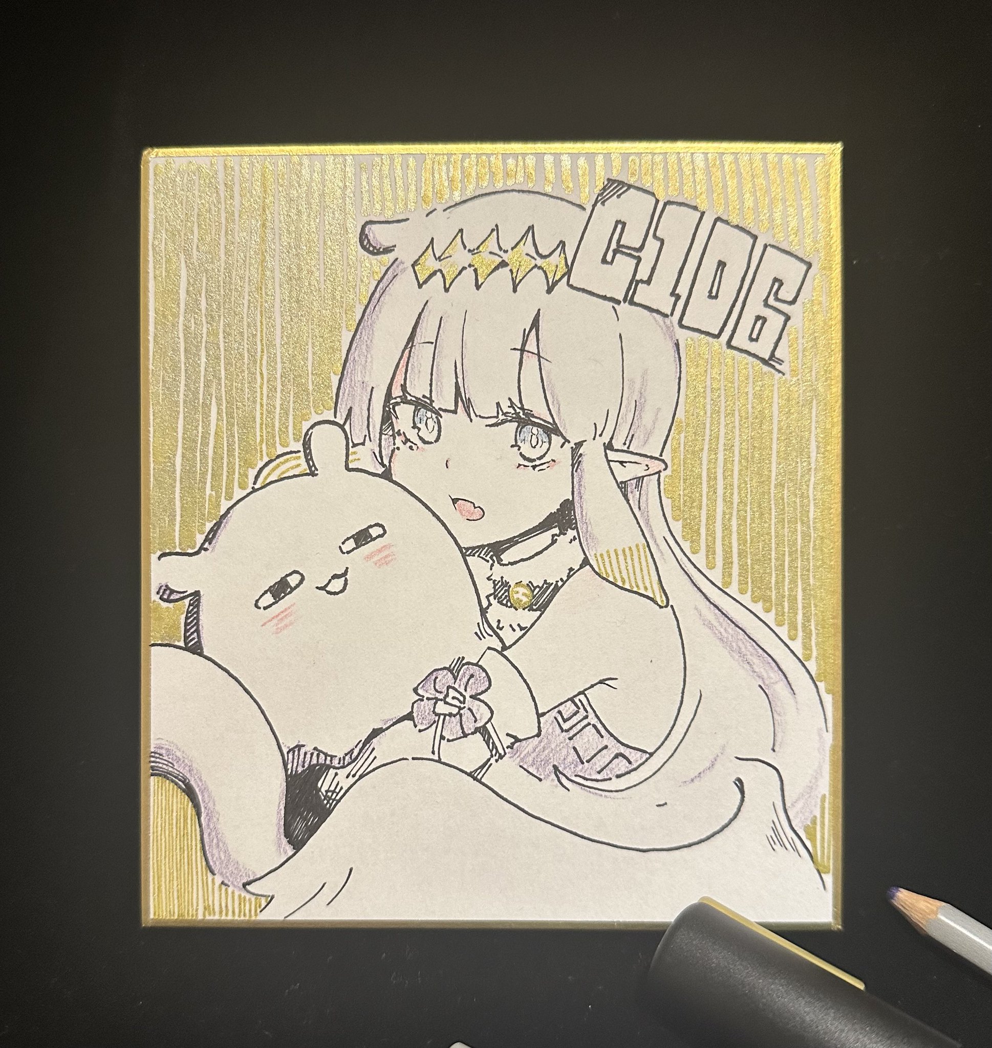 愛の温度を教えてよ　色紙1 drap 25周年記念展 ミニ色紙 Hiカロリー 愛の温度を教えてよ
