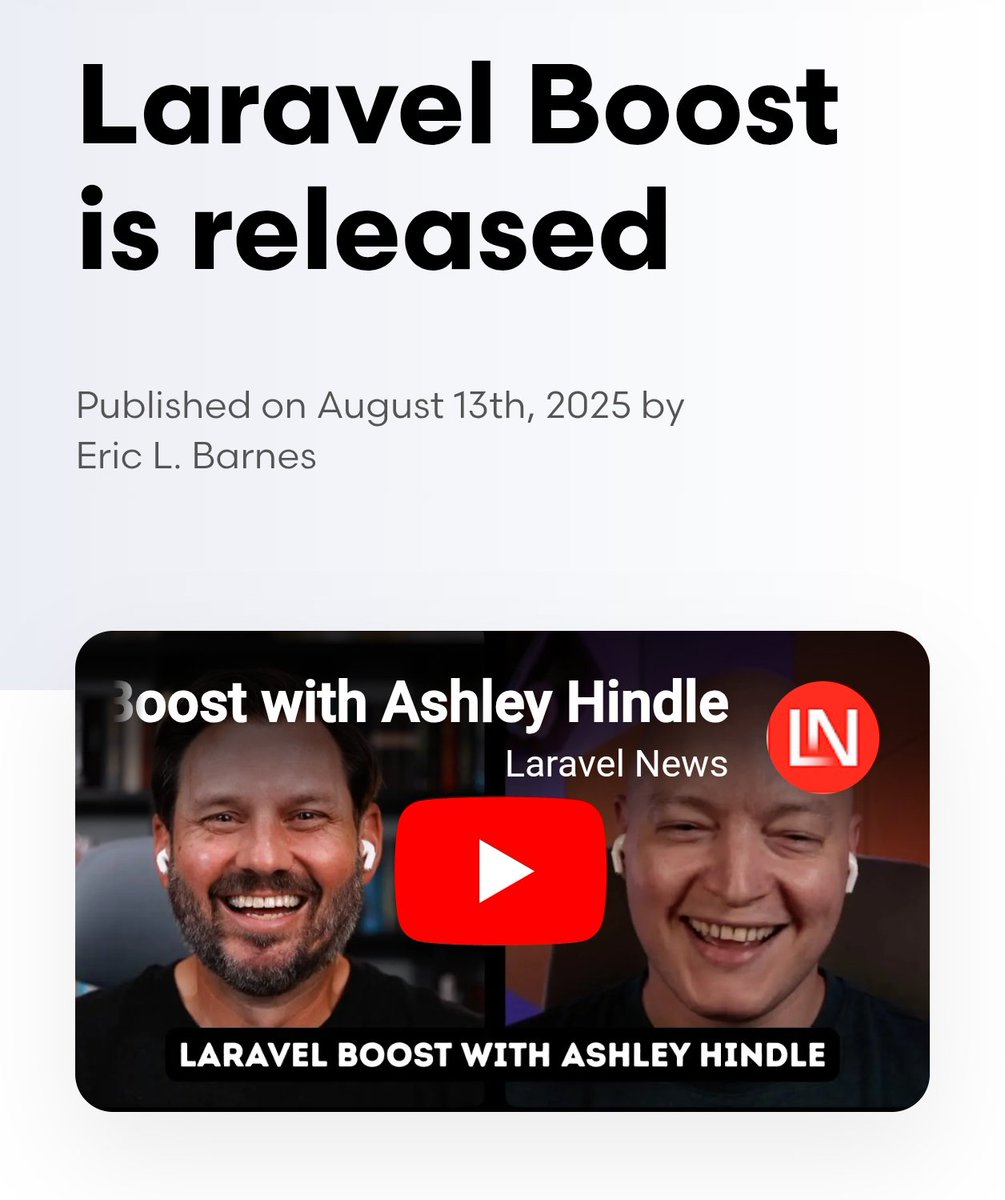 hassan_php's tweet image. 📢 #LaravelBoost … حزمة جديدة من فريق Laravel، ليست فقط مكتبة، بل AI Starter Kit يخلي  مساعد الذكاء الاصطناعي عندك يشتغل زي المبرمج الخبير
مهتم؟.. تابع هذا الثريد