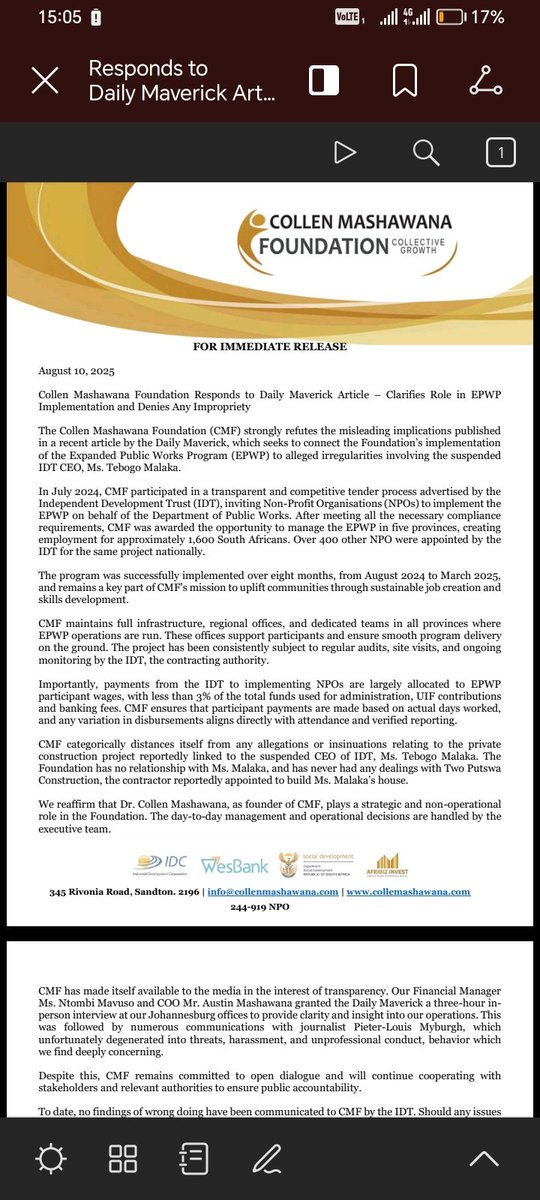 Century_za's tweet photo. When you can’t back up your claims with facts, you lose credibility.
Dr Collen Mashawana deserves an apology.
#ApologiesToMashawana NOW! https://t.co/fU4wAQ3gwH