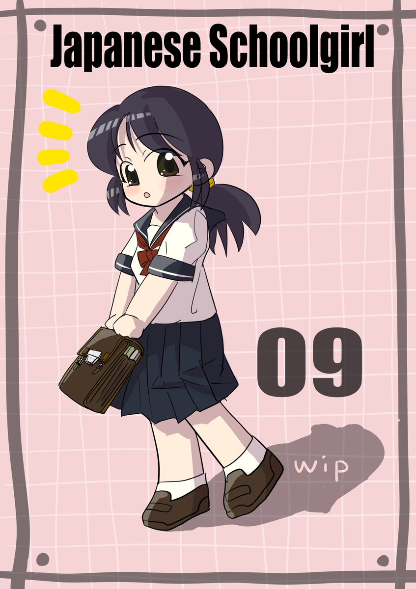 ラフとかはあまり需要ないみたい！（笑
じゃぁWipだ。

もっとたくさんの人に見てもらうには、どうすればいいんだろ？
イラストを見てほしいだけなのに、イラスト描いてるだけじゃダメなんだね…ムズカシイ

…というのは置いといて　
第9弾Wipです　～諏佐頼子の場合～
#セーラー服 #イラスト