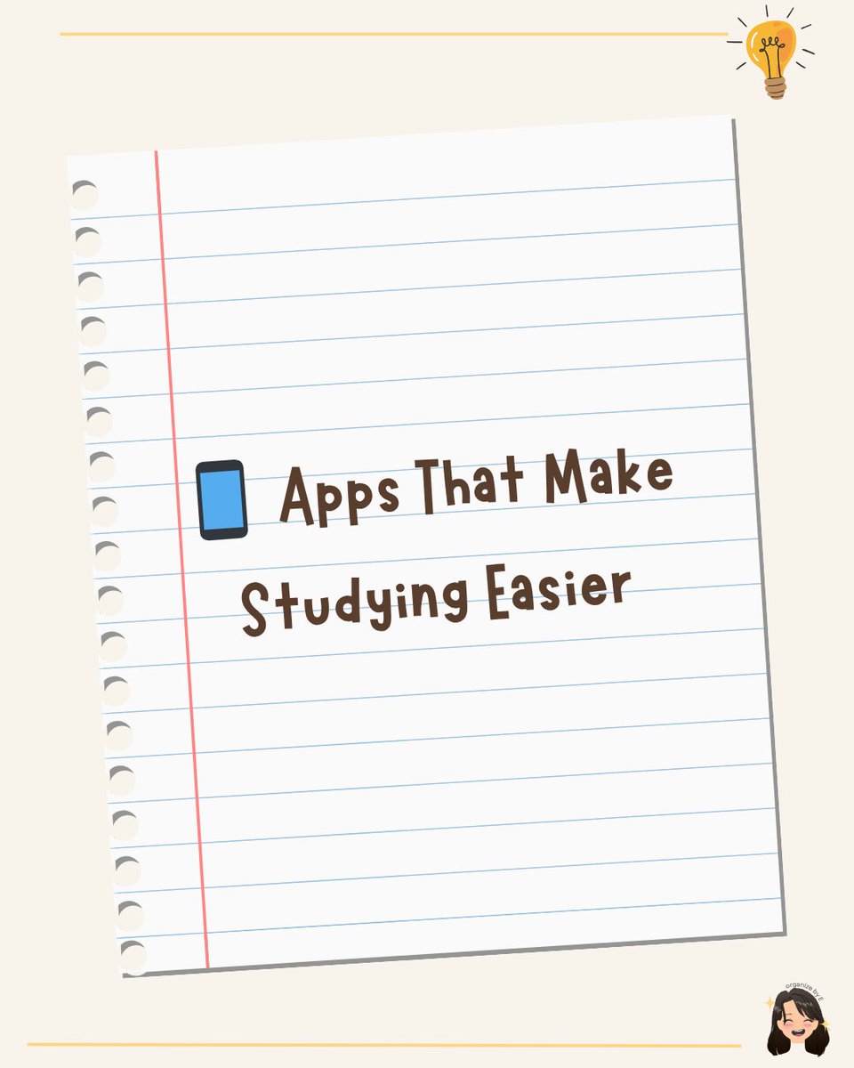 organizeby_e's tweet image. &quot;Studying is hard, but these apps make it way easier. 📷&quot; #StudyApps #StudentLife #ProductivityTips #fyp