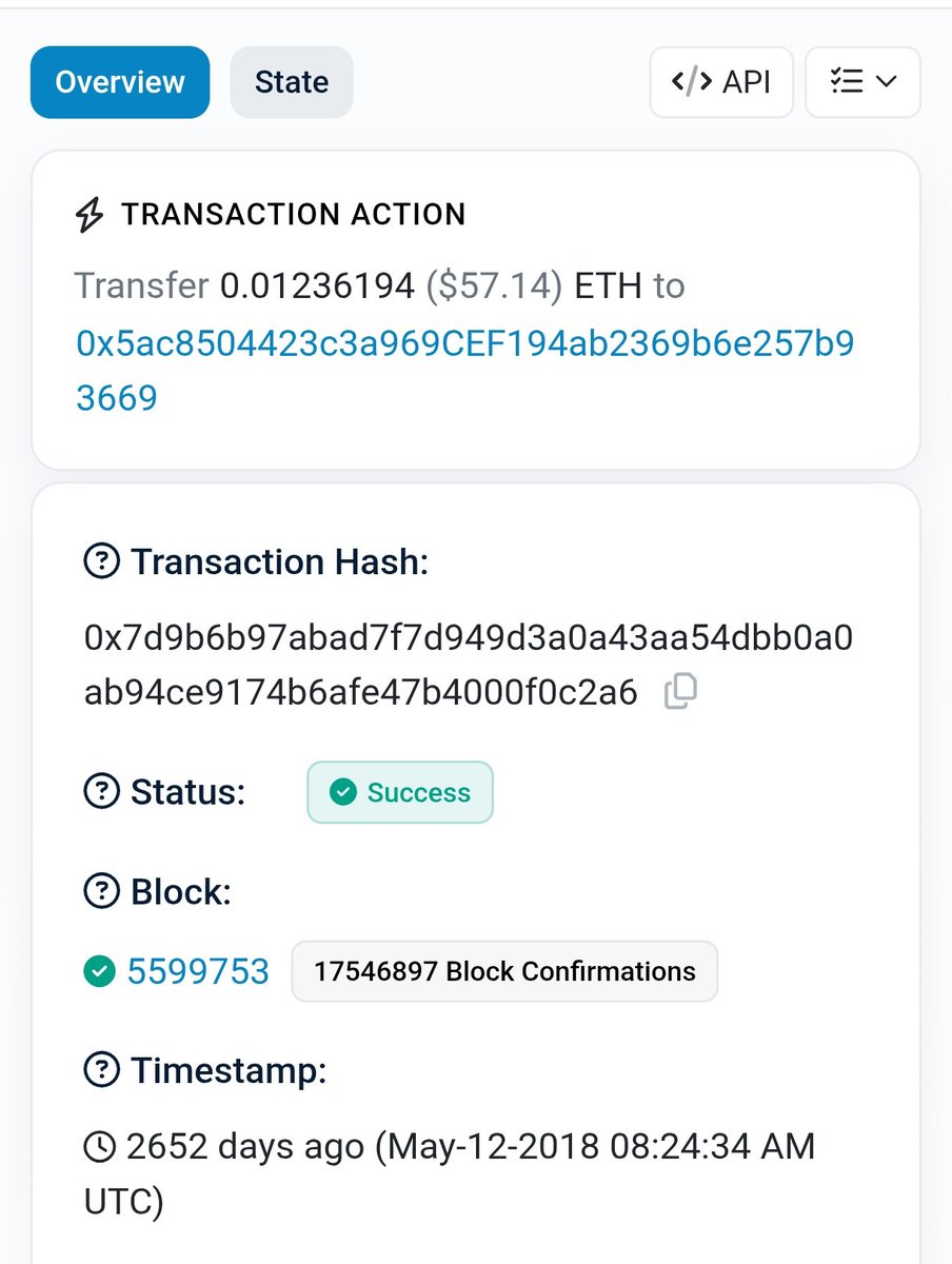 0xfeiyuka01.ton (πΈ, πΏ) π (@infba) on Twitter photo πΈ My first ETH transaction π±π
May 12, 2018 β 0.01236194 ETH ($57.14) sent & tracked on <a href="/etherscan/">etherscan.eth</a>.
From that moment, my Ethereum journey began π
#10YearsofEtherscan #Ethereum πΈ My first ETH transaction π±π
May 12, 2018 β 0.01236194 ETH ($57.14) sent & tracked on <a href="/etherscan/">etherscan.eth</a>.
From that moment, my Ethereum journey began π
#10YearsofEtherscan #Ethereum