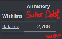 super debt now has more wishlists than release week garbanzo 👀