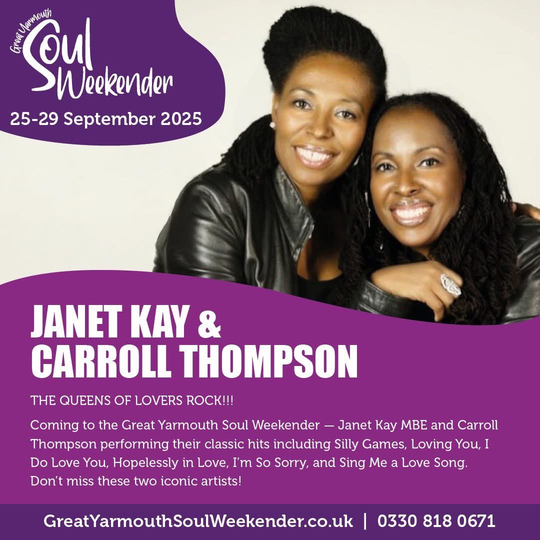 Only a couple of weeks to go for GYSW it all kicks of on thurs and now added to the event are the queens of lovers rock Carroll Thompson &amp; Janet Kat MBE see info below! 👍🏽🍷