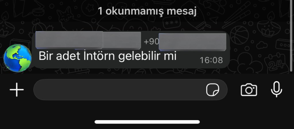 1 yeni mesaj