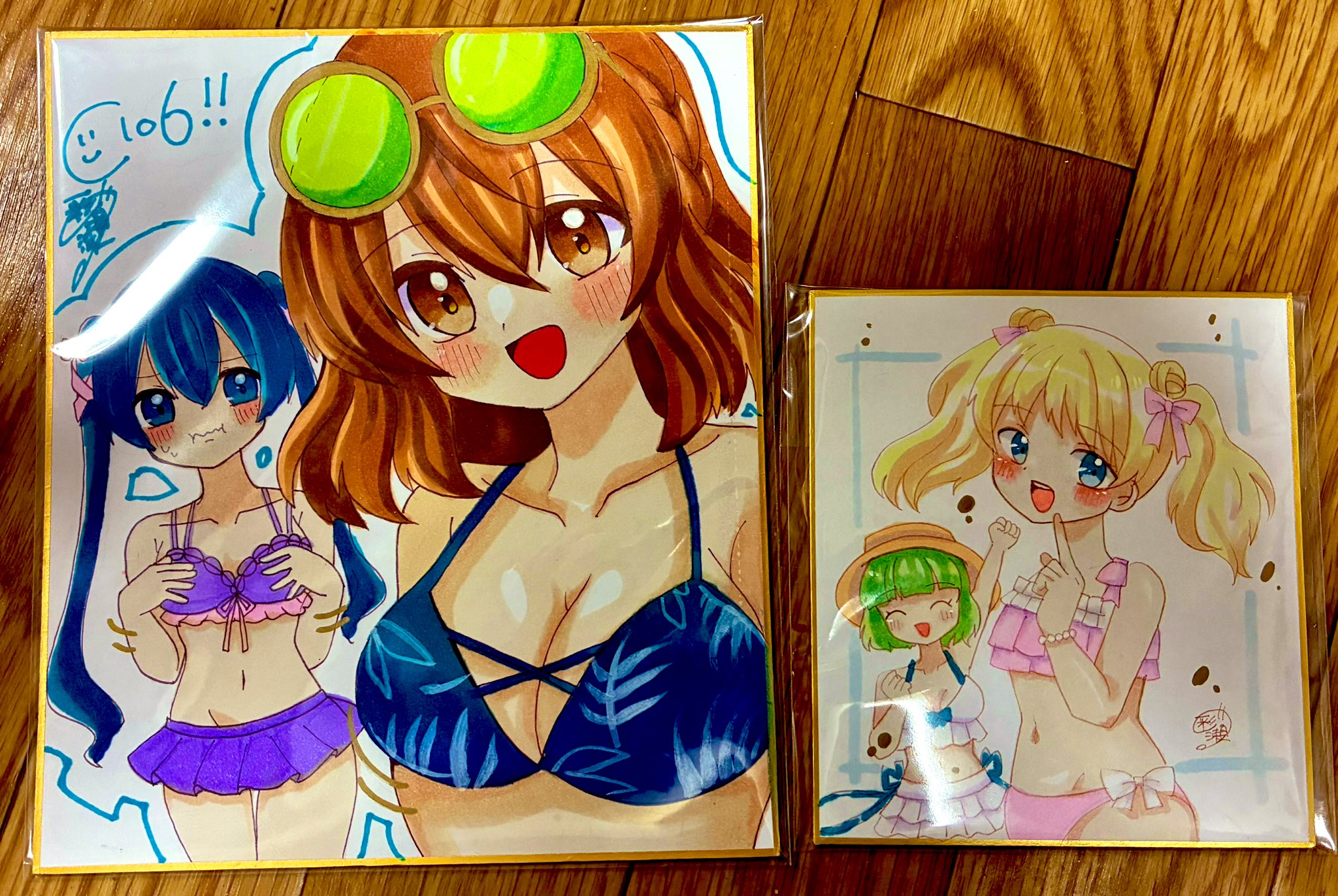 イラスト 色紙依頼 手描き】イラスト色紙【アナログ】 | SKIMA（スキマ）