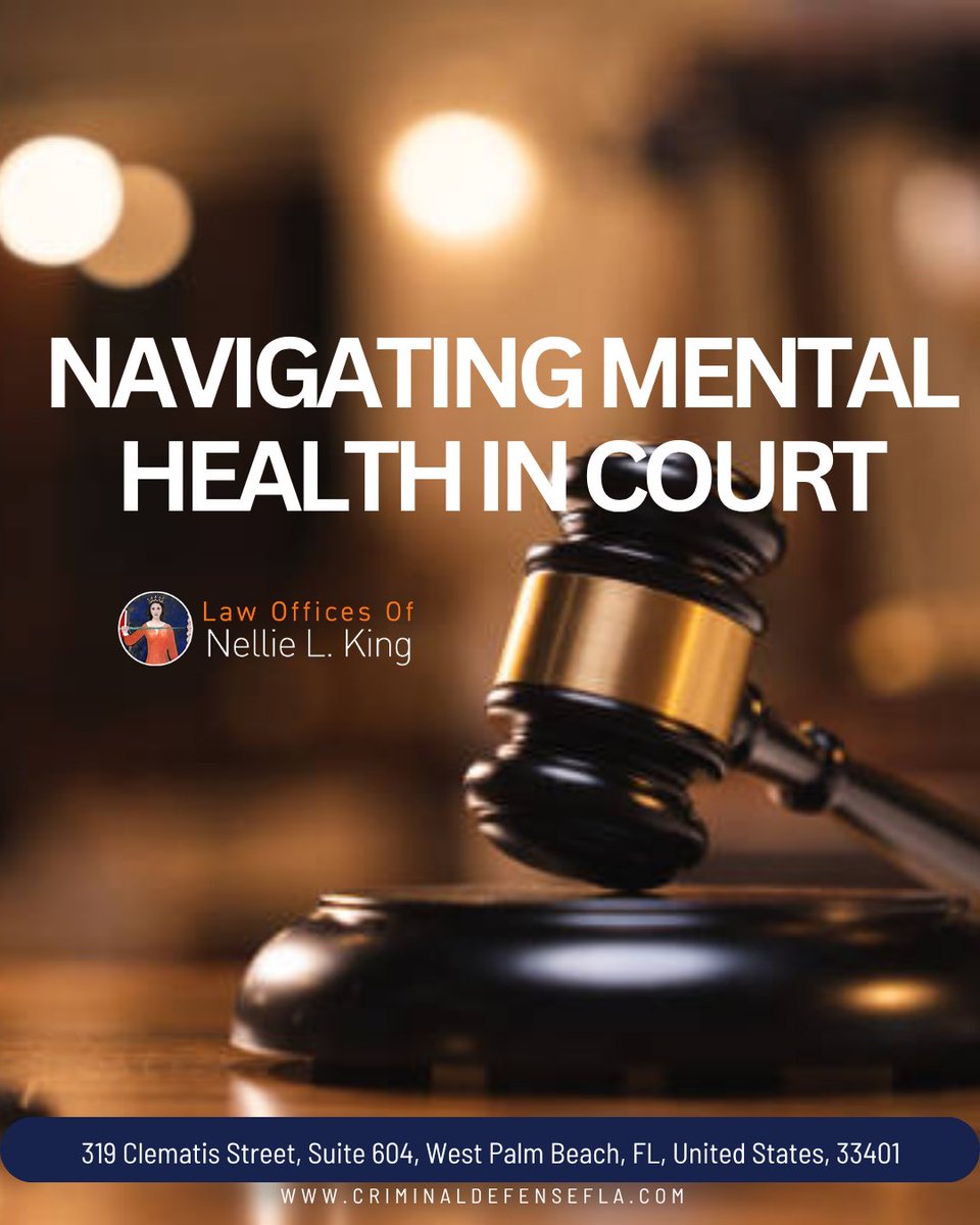Mental health is a defense, not just a diagnosis. Our team utilizes psychiatric insights in courtroom advocacy. 🔗 Learn more: criminaldefensefla.com/blog/navigatin… #MentalHealthDefense #CriminalDefenseStrategy #ForensicEvaluation #FloridaLawyer #NellieKingLaw #CourtroomCompassion