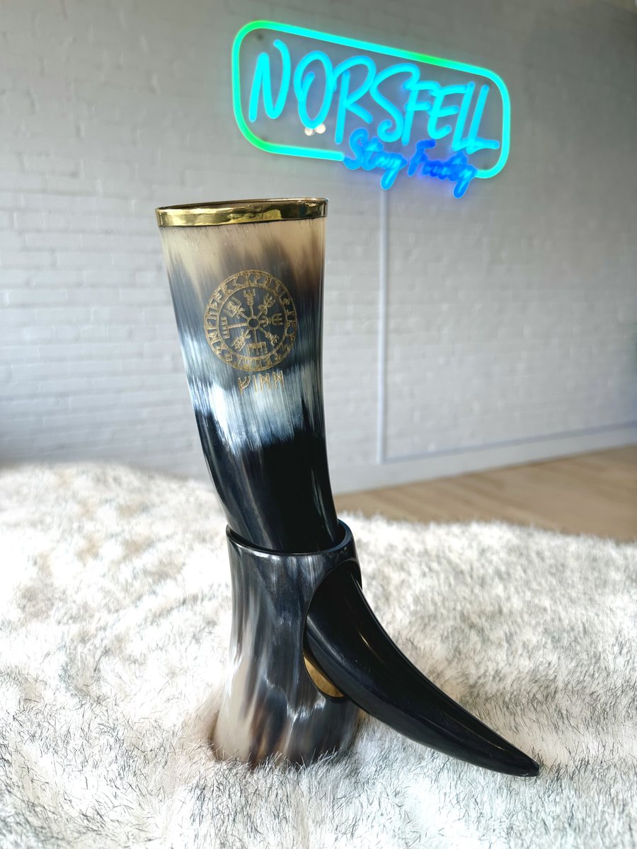 norsfell's tweet photo. We’re thrilled to celebrate Zack's 5-year anniversary at Norsfell! 🎉

As per tradition, he was bestowed a Viking horn - carved into it is the Vegvísir, a symbol of protection and guidance. 🌟 Congrats Zack! 👏 https://t.co/AJfLZyQd2W