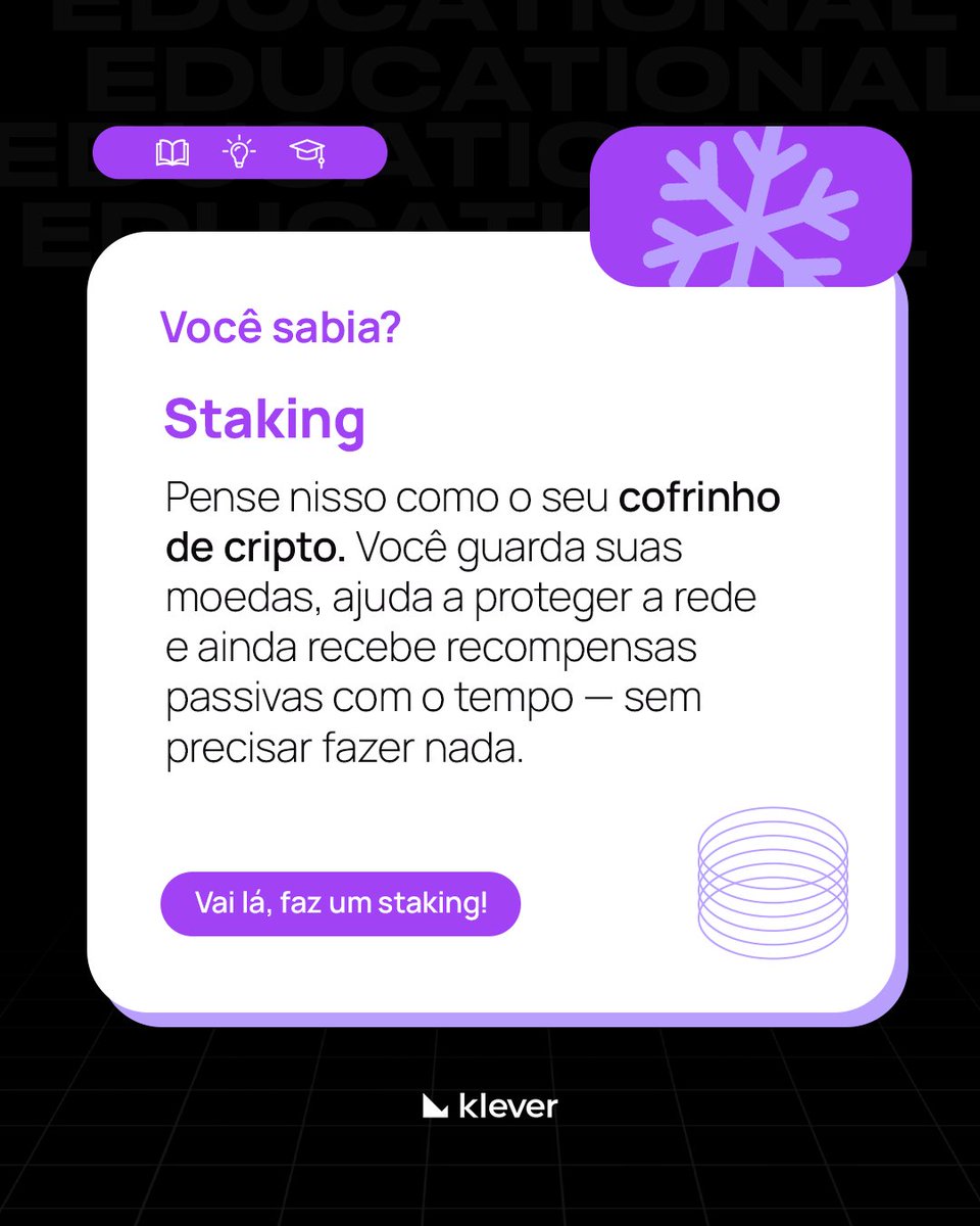 Klever_BR's tweet image. Deixe que suas moedas trabalhem por você!
Com o staking na Klever Wallet, você ganha recompensas enquanto mantém suas moedas seguras.
Simples, seguro e sem complicação.
#KleverWallet #Staking #CriptoInfo