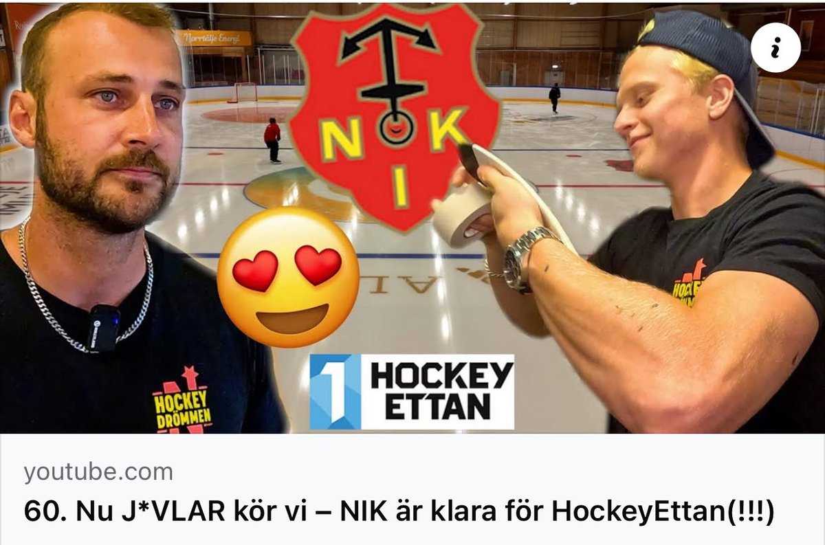 NU KÖR VI! 💪🏻❤️

Uppmanar alla vänner och bekanta att spana in senaste videon och stötta NIK nu när vi ska spela elithockey i ettan! 😍

youtu.be/yY9eD-h3s9o?si…