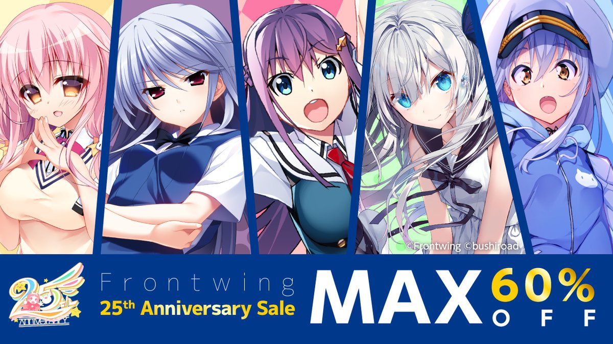 FrontwingInt's tweet image. The Frontwing 25th Anniversary Sale is live on Steam!
Don't miss out on the discounts for ISLAND, Lilja and Natsuka: Painting Lies, and Perennial Dusk -Kinsenka-!
store.steampowered.com/developer/fron…