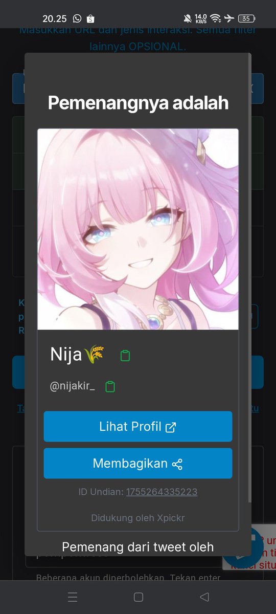 screwllumy's tweet photo. Pengumuman giveaway! Selamat kak @nijakir_  bisa dm id sama server hsr yaa kak untuk espnya^^

Makasih semuanya udah bantu doain🥹♥️♥️ next time aku bakal adain GA lagi😭♥️ https://t.co/7xtKJaRmcQ