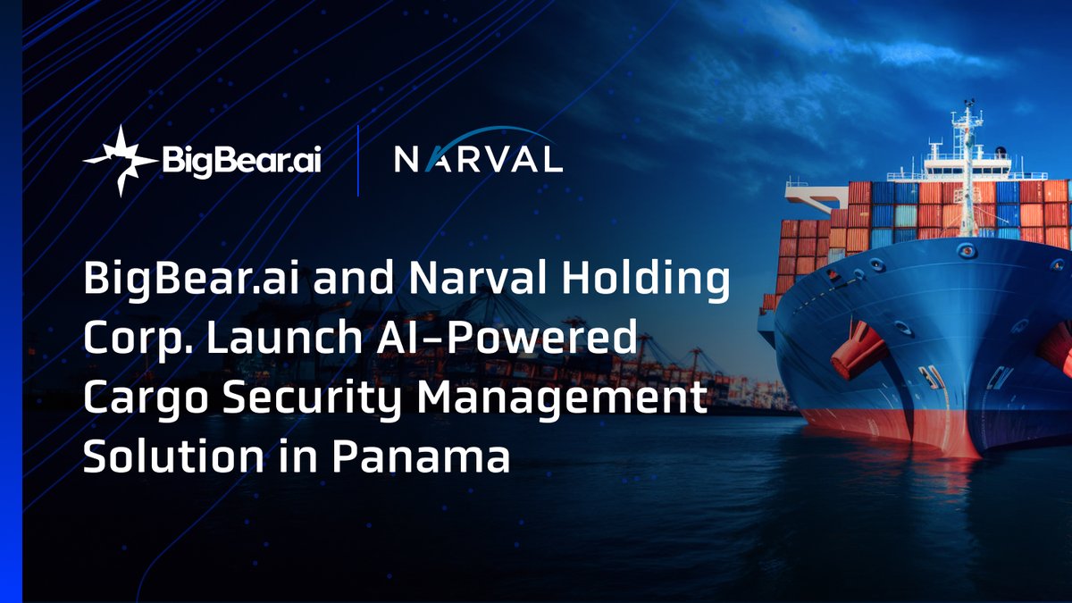 BigBear.ai and Narval Holding Corp. launch AI-powered #cargosecurity management solution in #Panama, designed to protect the global #supplychain, advance transparency, and counter illicit trafficking. Read more: ow.ly/h2WU50WGxoP #GlobalTrade