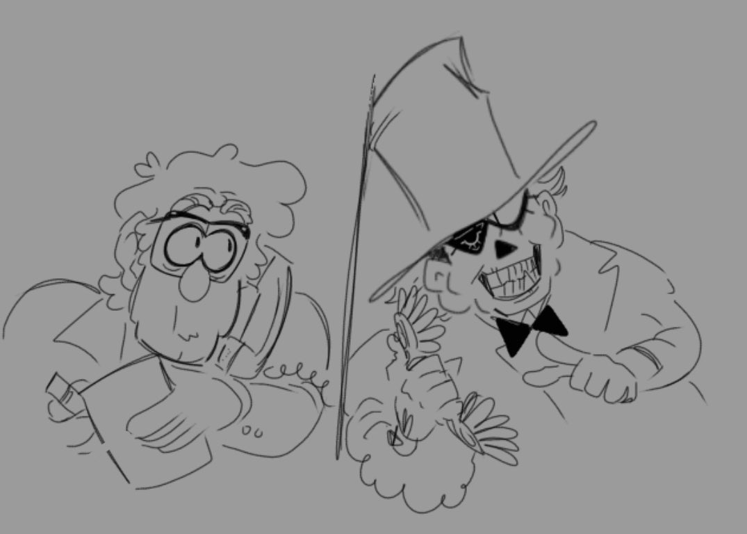 Teensy doodle draft, they’re playing a game of telephone