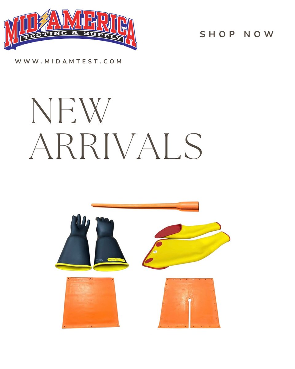 We have fresh, new arrivals of tools and lineman gear that are ready to ship to you straight from our online store.  

👉 Shop now at MIDAMTEST.COM

#MidAmericaTestingandSupply #LabTesting #LineLife #Equipment #SafetyFirst #Supply #PowerOn #StormWork