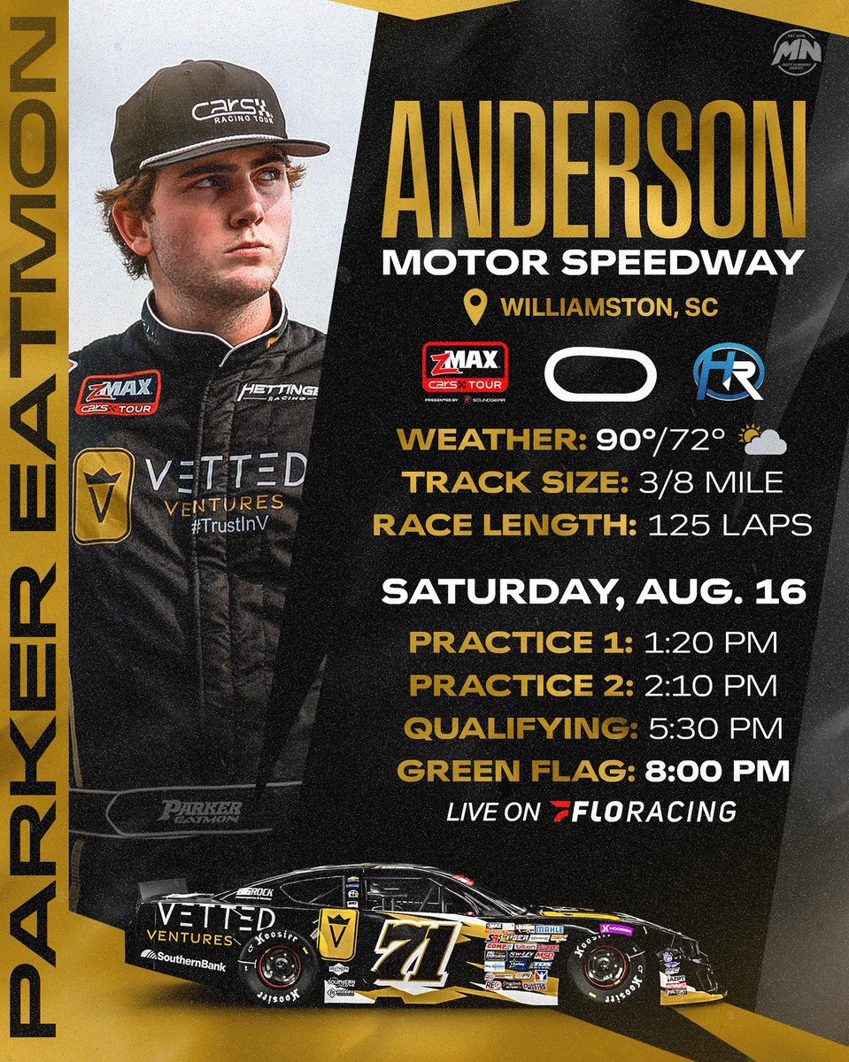 Weekend rundown graphic 🎨🖌️ for <a href="/EatmonParker/">Parker Eatmon</a> <a href="/HettingerRacing/">HettingerRacing</a> <a href="/CARSTour/">CARS Tour</a>