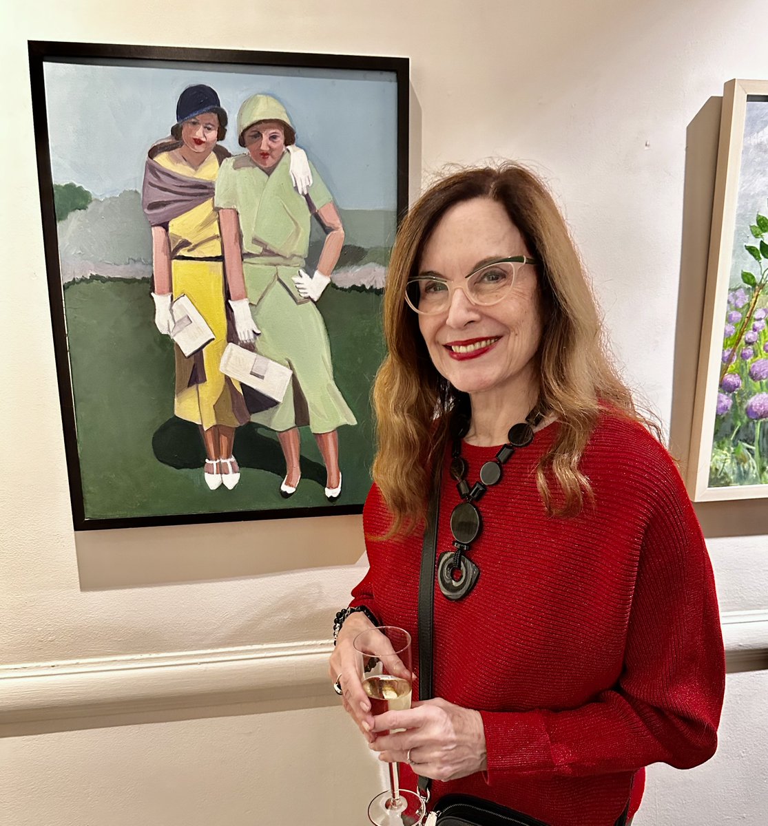 tonisart's tweet photo. Frances &amp; Ruth, 25” x 19”, exhibited in the 2023 Roundtable Show. Original just SOLD prints on request. https://t.co/g0J4egMH39