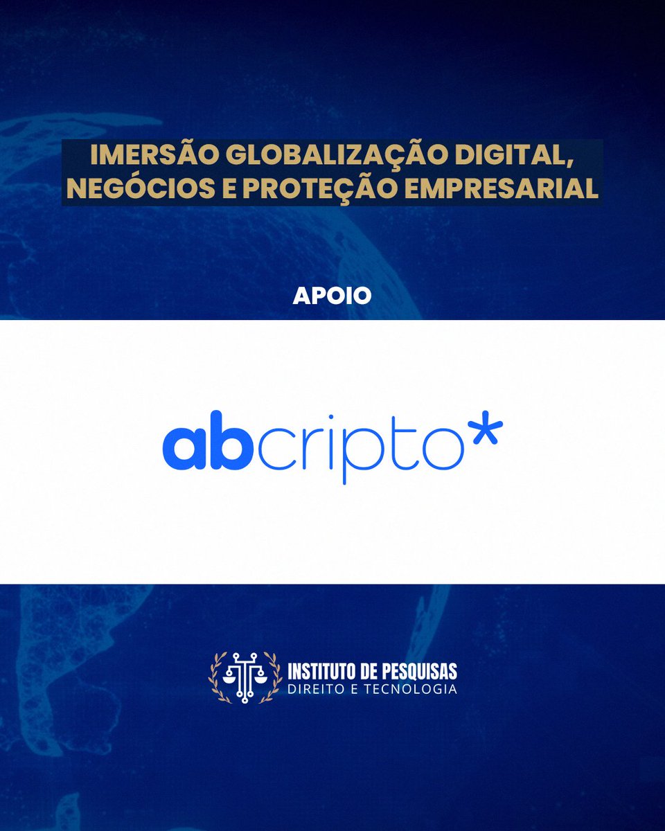 🚀 A ABcripto apoia a Imersão Globalização Digital, Negócios e Proteção Empresarial

📍 23/08 • RJ
💡 Tecnologia, compliance, criptomoedas, blockchain e proteção de dados em um só evento.

📎 Detalhes: linkedin.com/feed/update/ur…

#ABcripto #Cripto