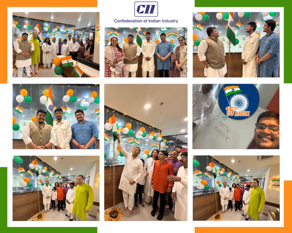 CII4WR's tweet photo. In Pictures ||
Glimpses of the
#IndependenceDay2025 Celebrations at the CII Western Region.
#CIIWR #CII4HarGharTiranga #HarGharTiranga #HarGharTiranga2025
@FollowCII @Indiaat75
#15August #IndependenceDay