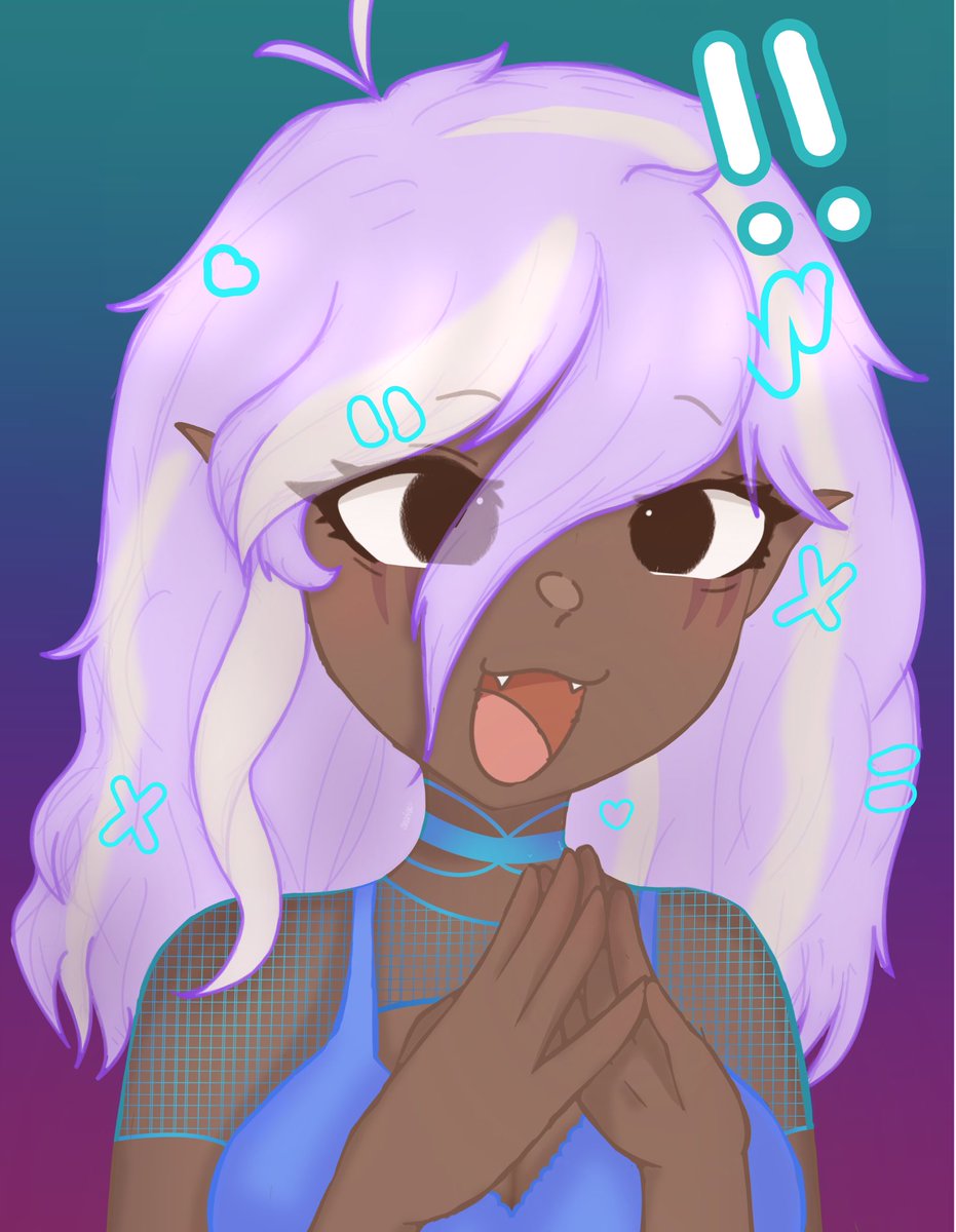 new oc and i have no name for her… she’s a vampire who’s been asleep for like 2000 years and is excited about any and everything………