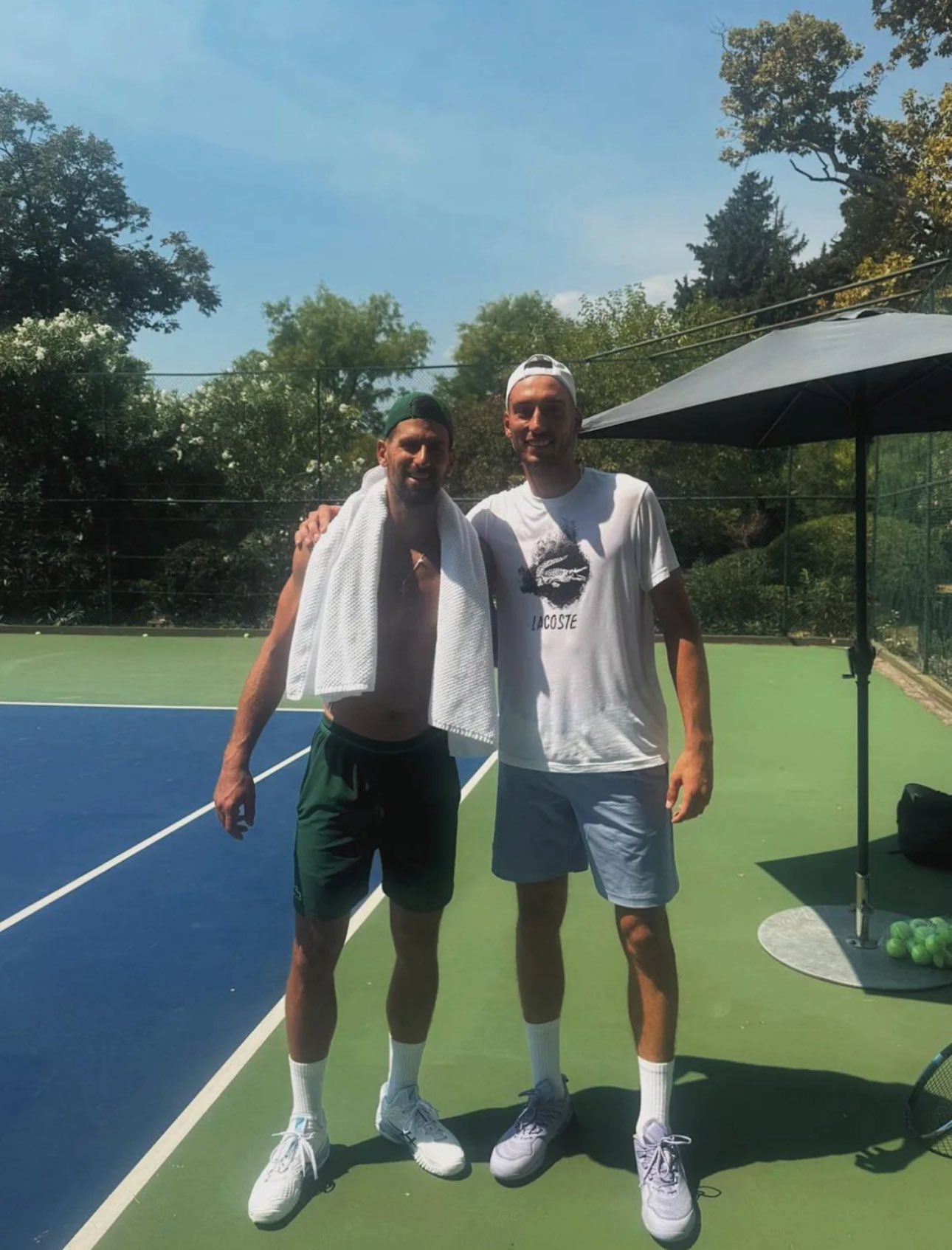 GyZYdttWIAA4g-d?format=jpg&name=large Novak Djokovic’s Surprise Training in Montenegro with Rising Star Luka Pavlovic Sparks Huge Praise
