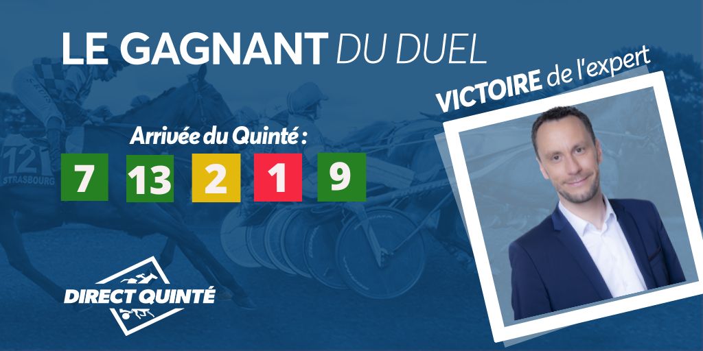 🏅 Ce vendredi, la sélection de notre expert, Sébastien Cornuel a été la meilleure ! 

Pour participer à l'émission demain, envoyez-nous votre pronostic pour le #Quinté de ce samedi 16 août !  

Retrouvez Direct Quinté demain à partir de 15h10 sur
<a href="/RMCDecouverte/">RMC Découverte</a> !