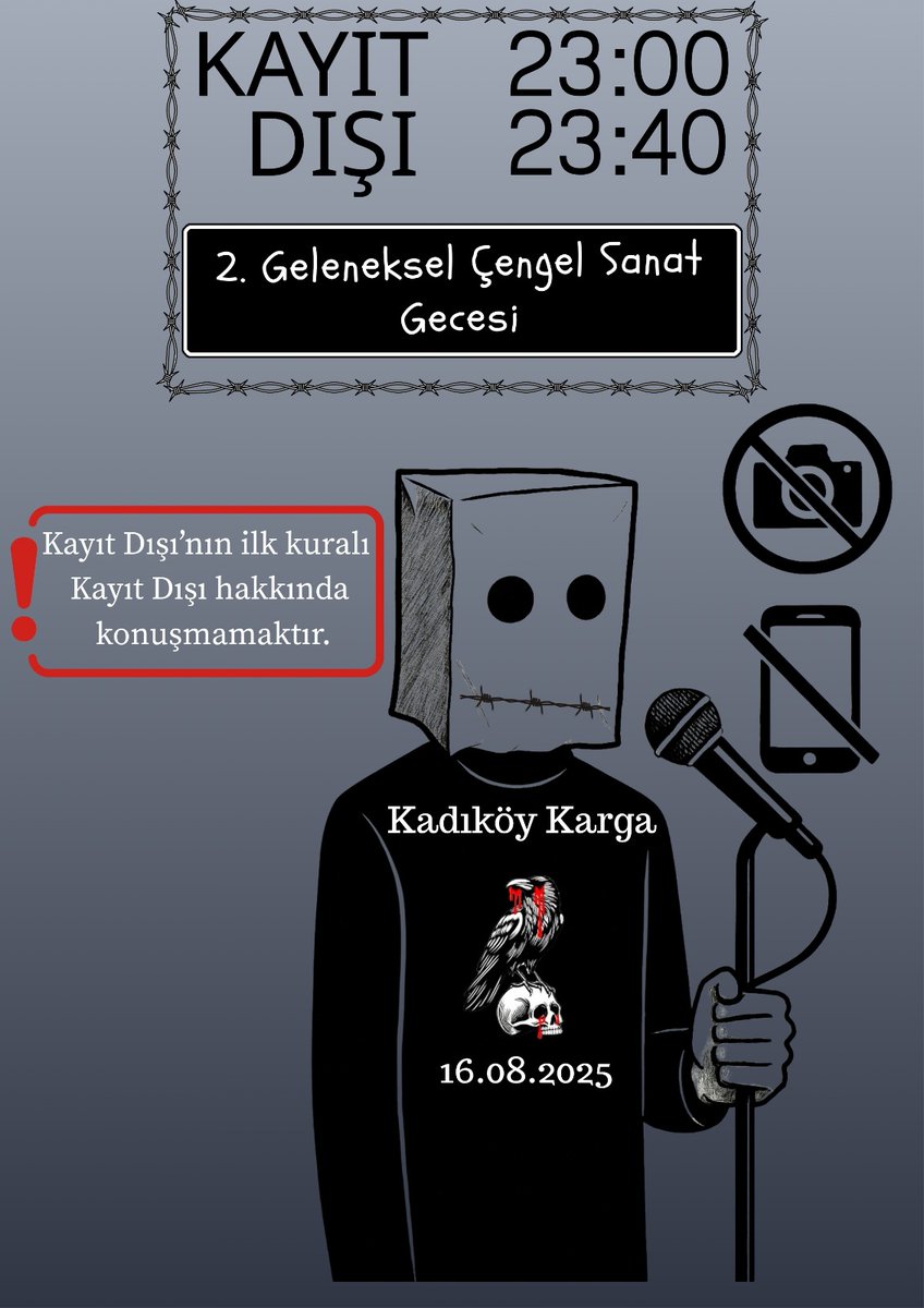 yarın, yani 16 ağustos cumartesi kadıköy <a href="/kargabar/">Karga</a> 'da olacağız. 19-21 arası tanışma ve sohbetle; 21-00 arası sahne ve şiir performanslarıyla geçecek. sizleri de beklyoruz... #şiir #performans #kadıköy #karga #edebiyat #türkiye #istanbul #bağımsızyayıncılık #gece #etkinlik #sanat