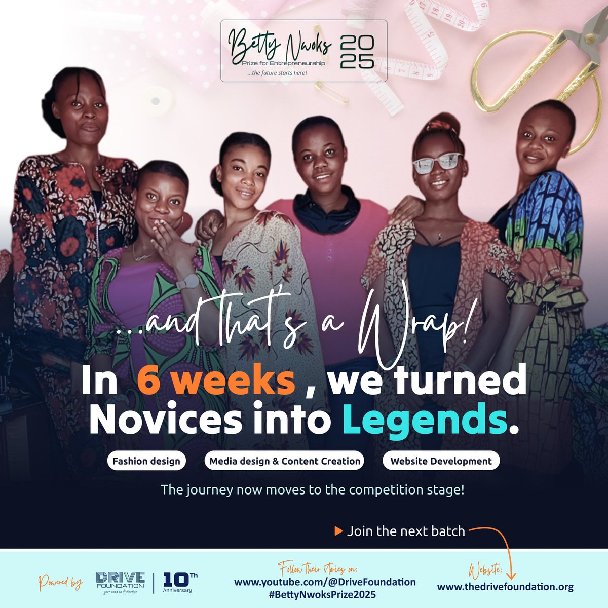DriveFoundation's tweet photo. You too can be a legend. Just give us 6 weeks — the impact will last a lifetime. 💪

🚀 Join the movement. Help us keep changing lives.
🔗 https://t.co/uDkW8eGKsx and https://t.co/BKoDqPiLjG
#DriveFoundation #BettyNwoksPrize2025 #JoinTheDrive #ImpactInAction #KeepChangingLives https://t.co/ncnbs2sRZ7