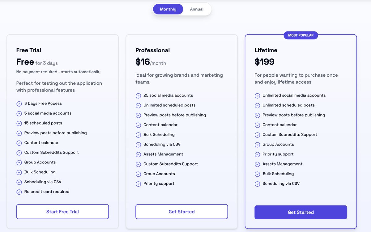 I am doing something wild now . I don't think any scheduler has done this before ( correct me if I am wrong ) . 

Introducing the lifetime plan on Postscheduler . Lifetime updates , unlimited posts , one time payments . 

People are loving it , ui / ux wise , ease of use and most