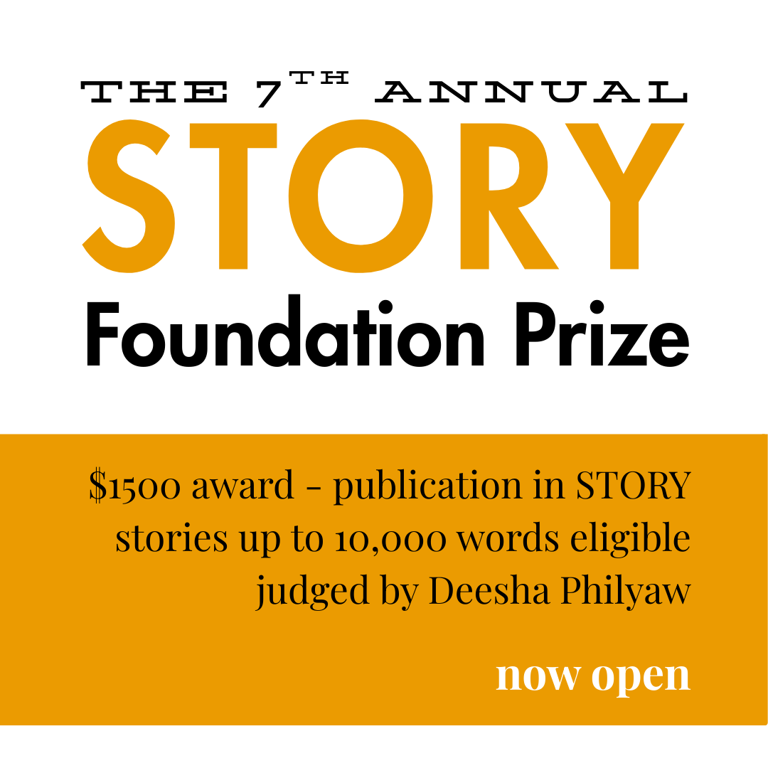 Story Literary Magazine (@storylitmag) on Twitter photo It's open! Submit to our 7th Annual STORY Foundation Prize by December 15 for $1500 and publication in STORY. Award-winning author <a href="/DeeshaPhilyaw/">Deesha Philyaw</a> will choose our winner. All entries will be considered for publication. Head to our website to learn more! It's open! Submit to our 7th Annual STORY Foundation Prize by December 15 for $1500 and publication in STORY. Award-winning author <a href="/DeeshaPhilyaw/">Deesha Philyaw</a> will choose our winner. All entries will be considered for publication. Head to our website to learn more!