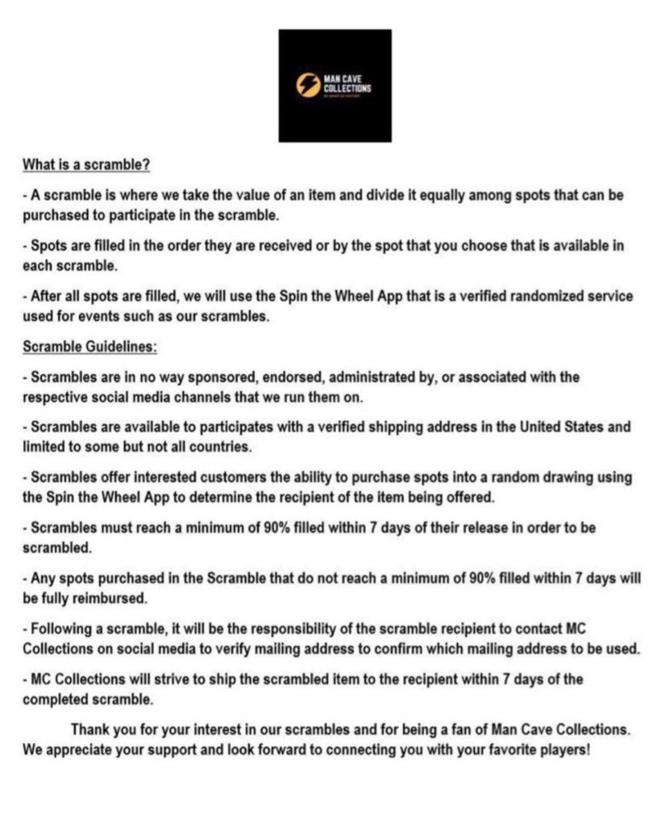 *Scramble* Winning spot takes all 3! 😈 

Randy Moss, Cris Carter &amp; Justin Jefferson signed framed jerseys. COA’s: Beckett. 

72 spots, $30/spot. Buy 5, get a 6th spot on the house. DM us if you’d like in!