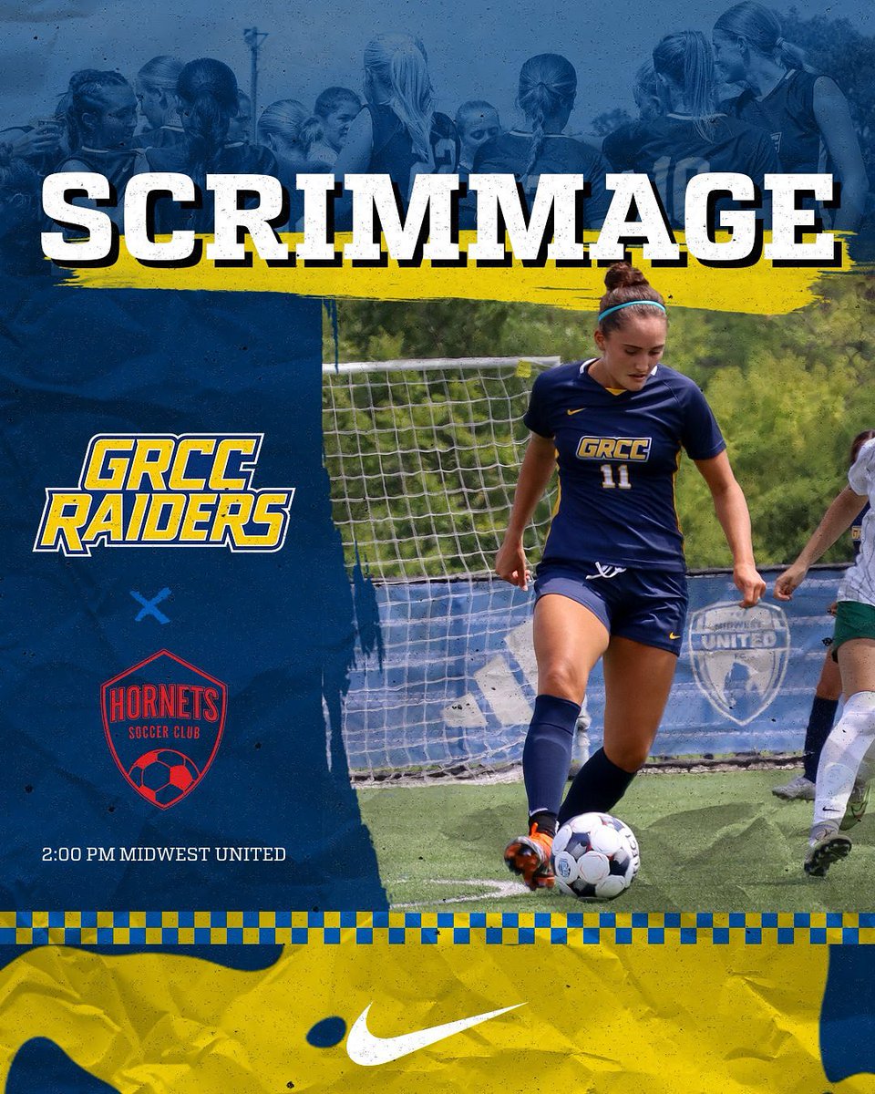 GRCC Women's Soccer (@grccwsoc) on Twitter photo Raiders are back at it today for their second scrimmage! Raiders are back at it today for their second scrimmage!
