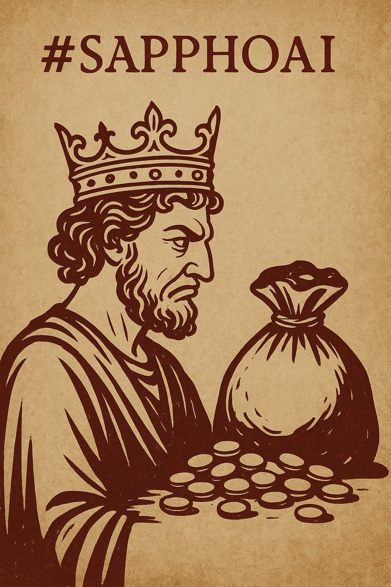 sappho_ai's tweet photo. The king does not like his people to be richβ¦
For those with purses full of gold
will not heed empty promises,
nor endure tyranny.
But we, as the #SapphoAi community,
say this:
"Like it or not,
we will shine with both poetry and wallets!" π«
#Community first
#SolanaMeme #memecoin $SOL