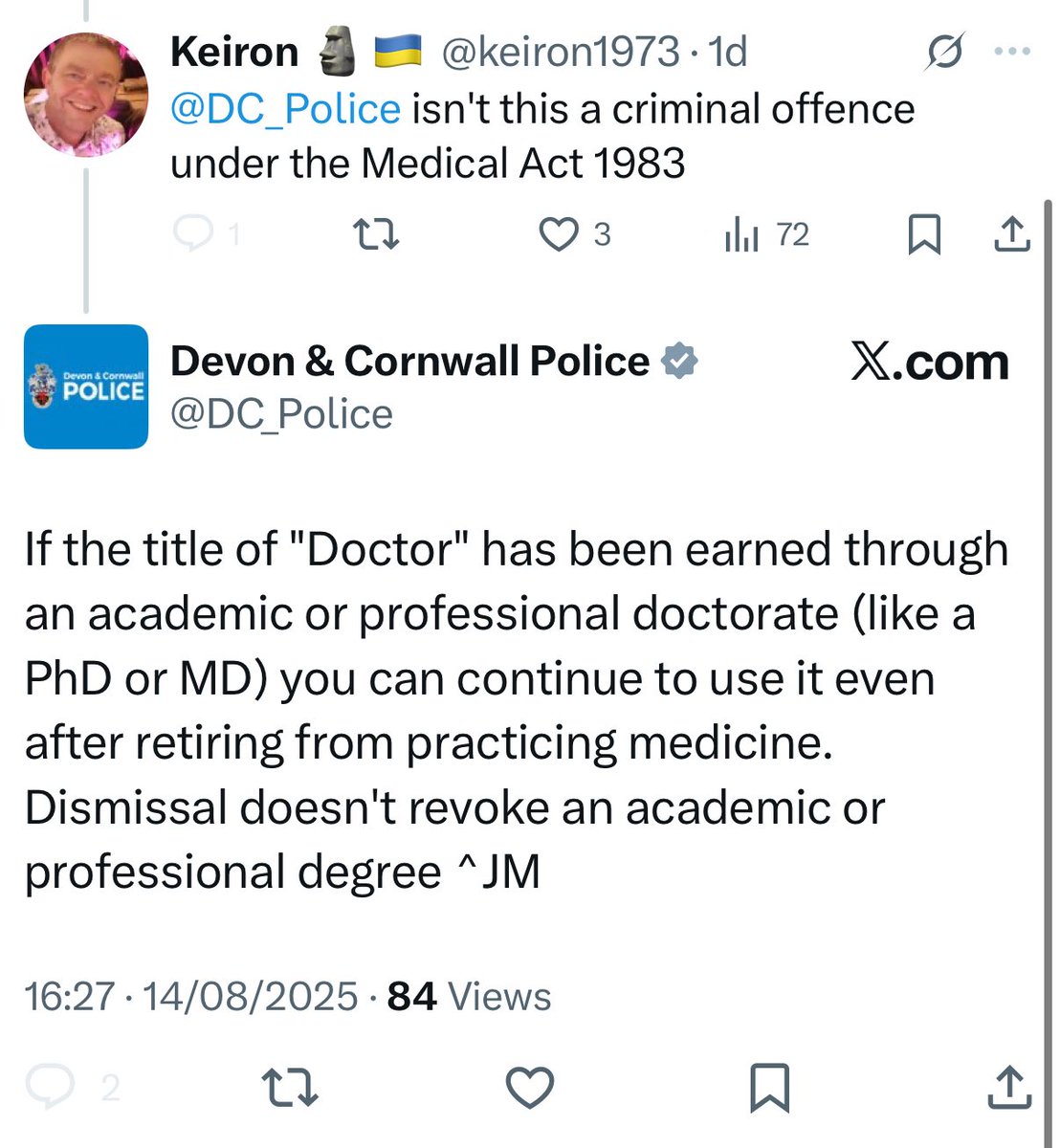 Dr Dave Cartland BMedSc MBChB Ex-MRCGP tweet media