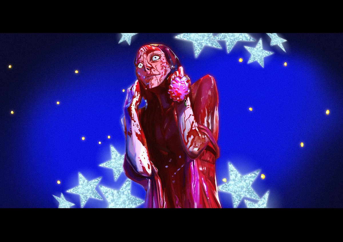 Read Carrie. Watched Carrie. Painted Carrie. 
Stephen King never misses.

#carrie #painting #digitalart #animator