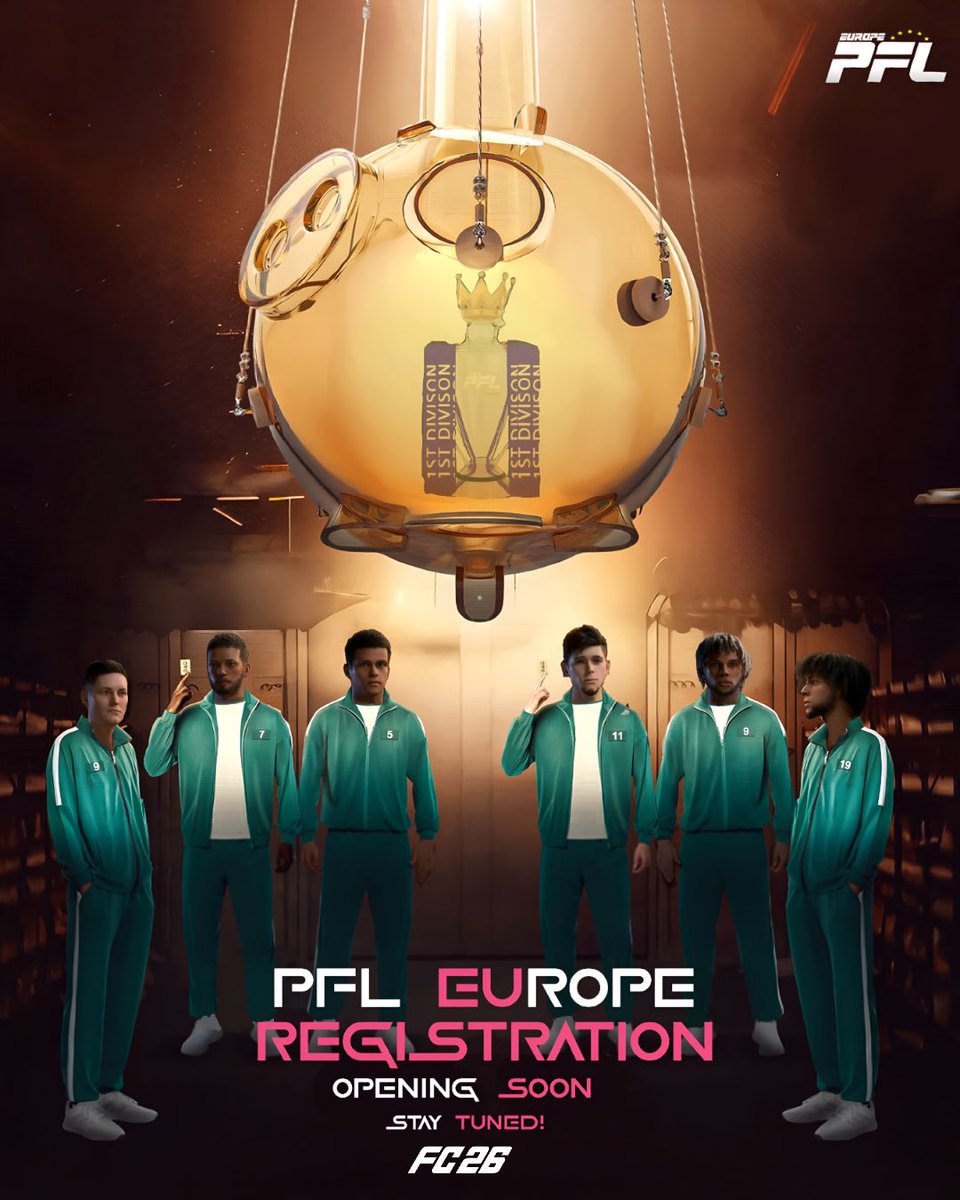 PFL (@officialpfl_) on Twitter photo ๐ช๐บPFL Europe FC26 โ Registration Coming Soon!
๐Weโre nearly ready to kick off the next chapter on <a href="/EASPORTSFC/">EA SPORTS FC</a> 26 โ PFL Europe FC26 Manager Applications are launching soon!
๐ The Best European Competition โ Bigger Cash Prizes & Shorter Season!
๐
Kick-Off: Late October 2025 ๐ช๐บPFL Europe FC26 โ Registration Coming Soon!
๐Weโre nearly ready to kick off the next chapter on <a href="/EASPORTSFC/">EA SPORTS FC</a> 26 โ PFL Europe FC26 Manager Applications are launching soon!
๐ The Best European Competition โ Bigger Cash Prizes & Shorter Season!
๐
Kick-Off: Late October 2025