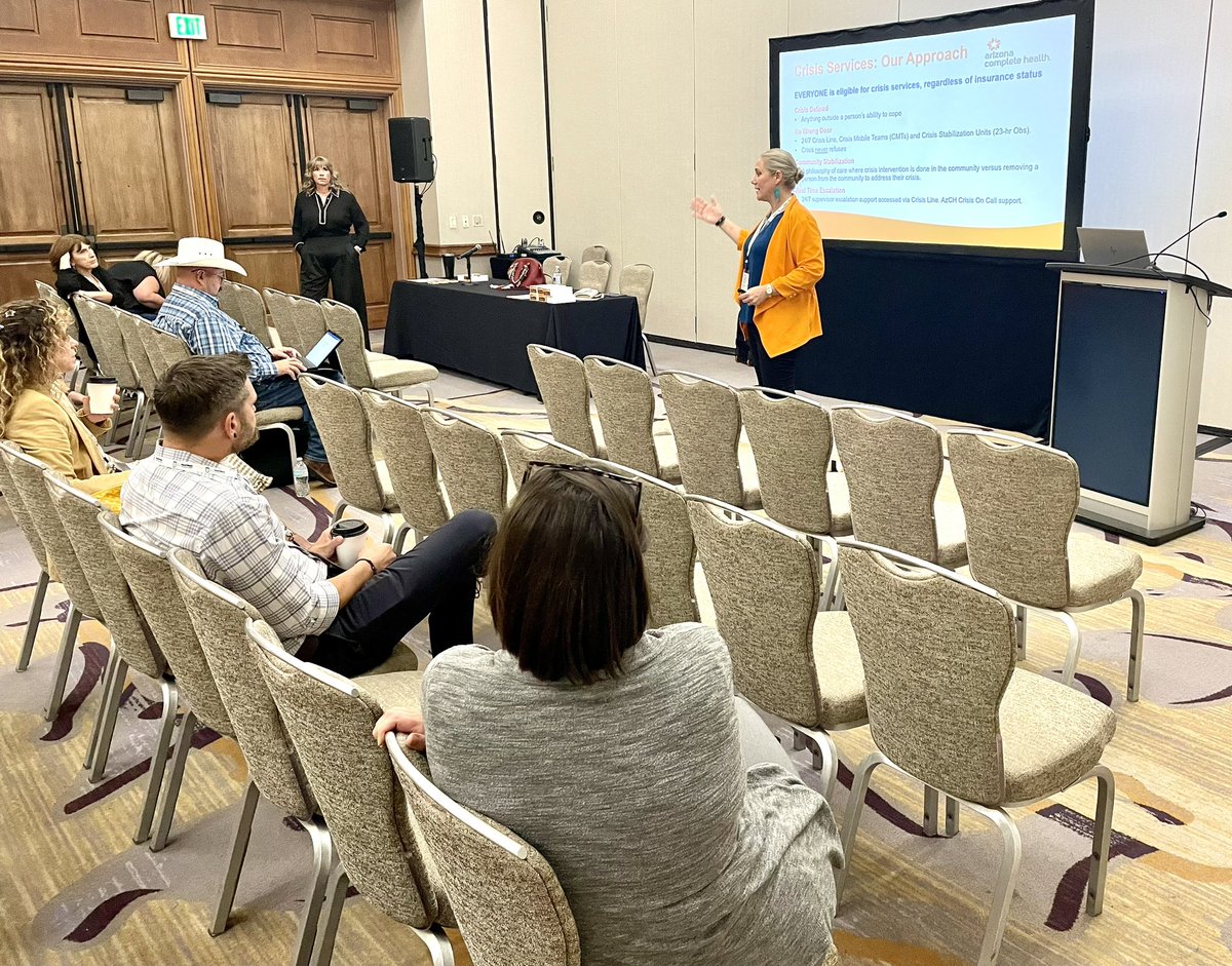 Day 3 sessions underway at the 2025 Arizona Housing Forum include this one linking stable housing with good mental health. Stability requires integrated access to mental health and crisis services. Participants are learning how a connected crisis continuum reduces housing loss.