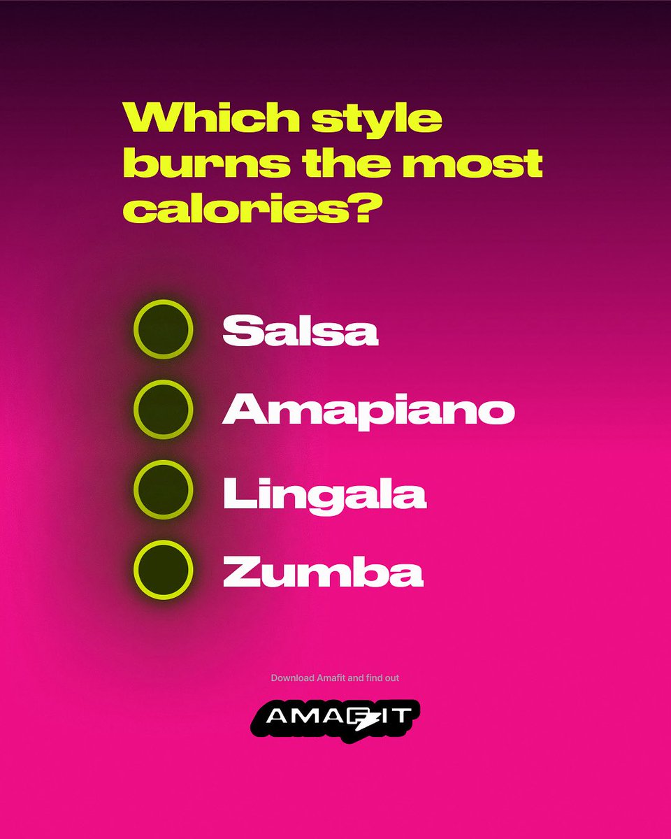 Which style do you think burns the most calories?

#joinamafit #amafit #dance