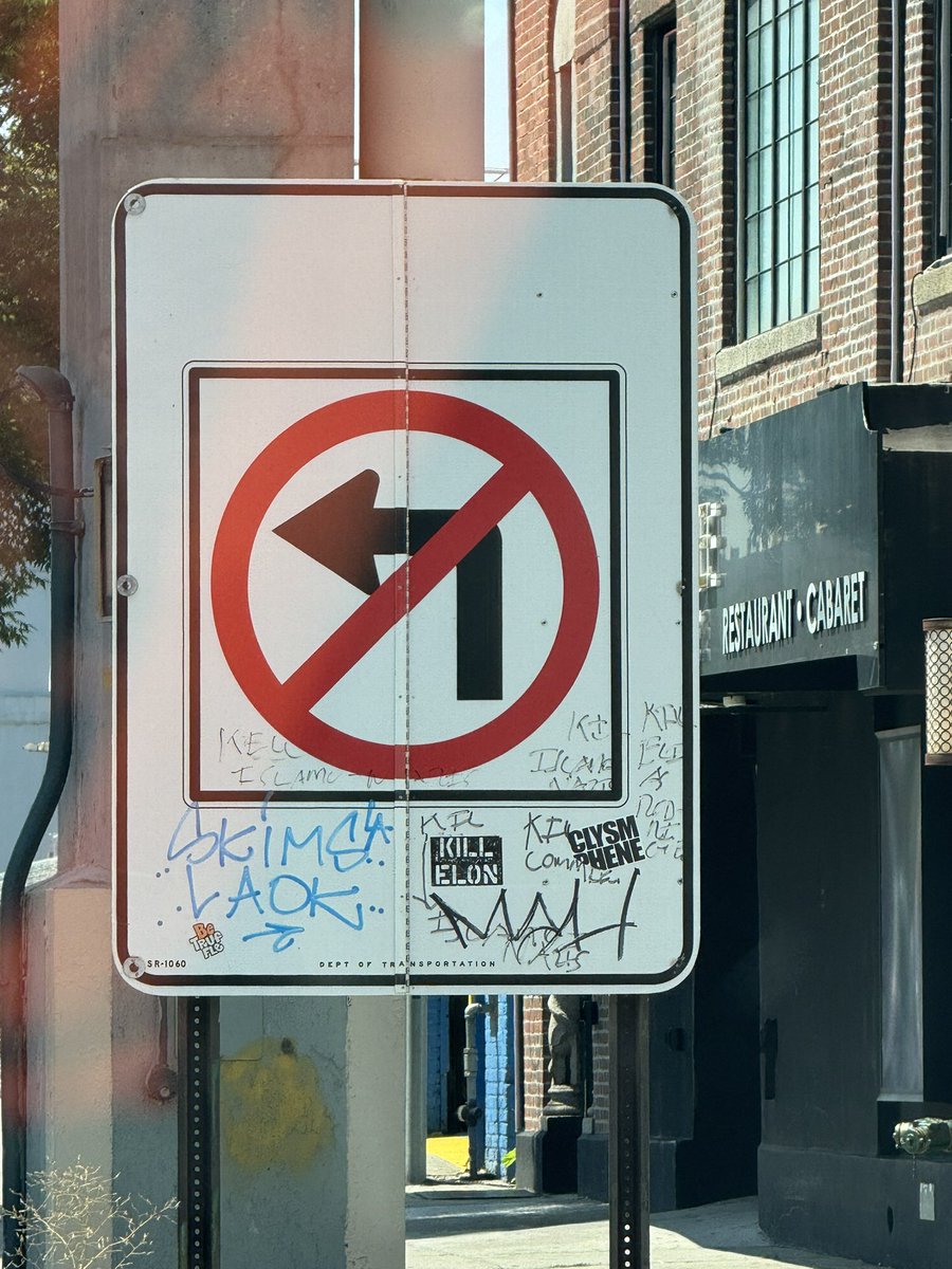 Don’t wanna ever hear libs say they are the party of peace and love when messages like this are on traffic signs in NYC.
