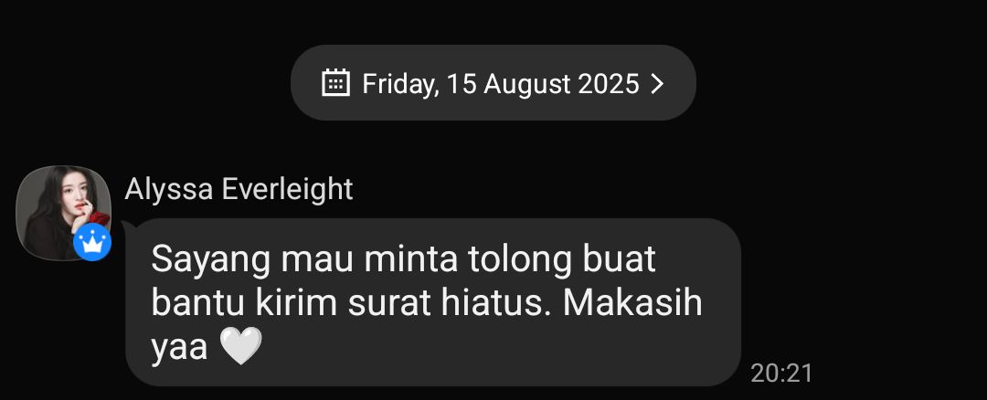 H) Altair. (@mrejavier) on Twitter photo ใ
คใ
ค
Selamat malam, saya ingin mengantarkan surat cuti milik <a href="/ProfsAlyssa/">๐lyssa</a>, (justpaste it/Alyssa-SC3). Terima kasih.
ใ
คใ
ค
cc:
<a href="/WarlockGrey/">Christian Grey</a>
<a href="/WZ_Payroll2/">Payroll Division.</a>
<a href="/WZ_Resources/">Resources</a>
<a href="/AH_Monetary/">๐๐๐๐๐๐๐๐๐ ๐๐๐๐.</a>
<a href="/AH_Scriptum/">Owl Post Office</a>
<a href="/AH__DND/">The Dogweed & Deathcap.</a>
<a href="/AH_WandShop/">Ollie's Wand Shop</a>
<a href="/AH_MMEShop/">Magical Menagerie. โจ</a>
<a href="/AH_MagicNeep/">Neepie! ( เนแตโคแตเน)ใฃ๐</a>
<a href="/AH_Apothe/">Apothecary! ( เน หฬตแดหฬต)ู โก</a>
ใ
คใ
ค ใ
คใ
ค
Selamat malam, saya ingin mengantarkan surat cuti milik <a href="/ProfsAlyssa/">๐lyssa</a>, (justpaste it/Alyssa-SC3). Terima kasih.
ใ
คใ
ค
cc:
<a href="/WarlockGrey/">Christian Grey</a>
<a href="/WZ_Payroll2/">Payroll Division.</a>
<a href="/WZ_Resources/">Resources</a>
<a href="/AH_Monetary/">๐๐๐๐๐๐๐๐๐ ๐๐๐๐.</a>
<a href="/AH_Scriptum/">Owl Post Office</a>
<a href="/AH__DND/">The Dogweed & Deathcap.</a>
<a href="/AH_WandShop/">Ollie's Wand Shop</a>
<a href="/AH_MMEShop/">Magical Menagerie. โจ</a>
<a href="/AH_MagicNeep/">Neepie! ( เนแตโคแตเน)ใฃ๐</a>
<a href="/AH_Apothe/">Apothecary! ( เน หฬตแดหฬต)ู โก</a>
ใ
คใ
ค