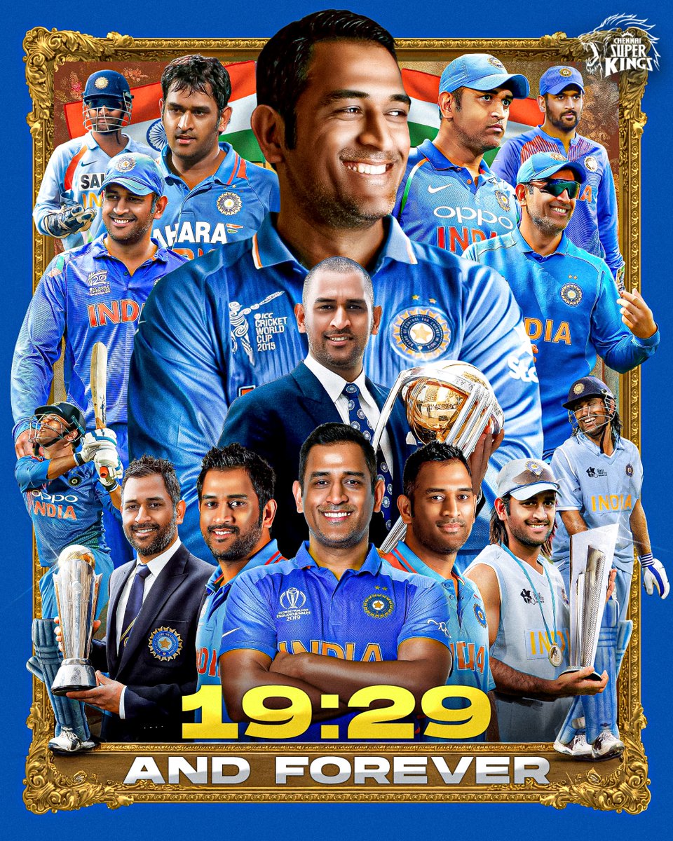 19:29 the time etched in every cricket fan’s heart 💛

#OnThisDay, let’s celebrate the legacy of Thala in blue!

#ThalaForever #WhistlePodu