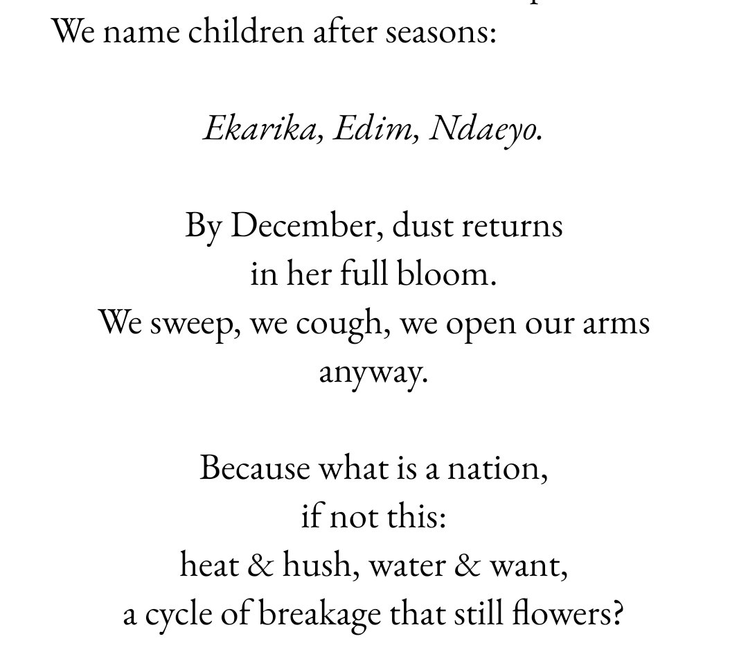 "in the village, the sun is a prophet of excess"