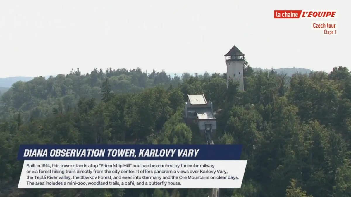 funimag's tweet image. On 14/8 1st stage of Czech Tour 2025 Praha - Karlovy Vary with arrival at foot of 2 funiculars: to Hotel Imperial and to Diana summit  🇨🇿 🚞 🚴‍♀️ 
#funicular #KarlovyVary #Karlsbad #CzechRepublic #Lanová #Lanovka #cyclism @Karlovyvary_cz